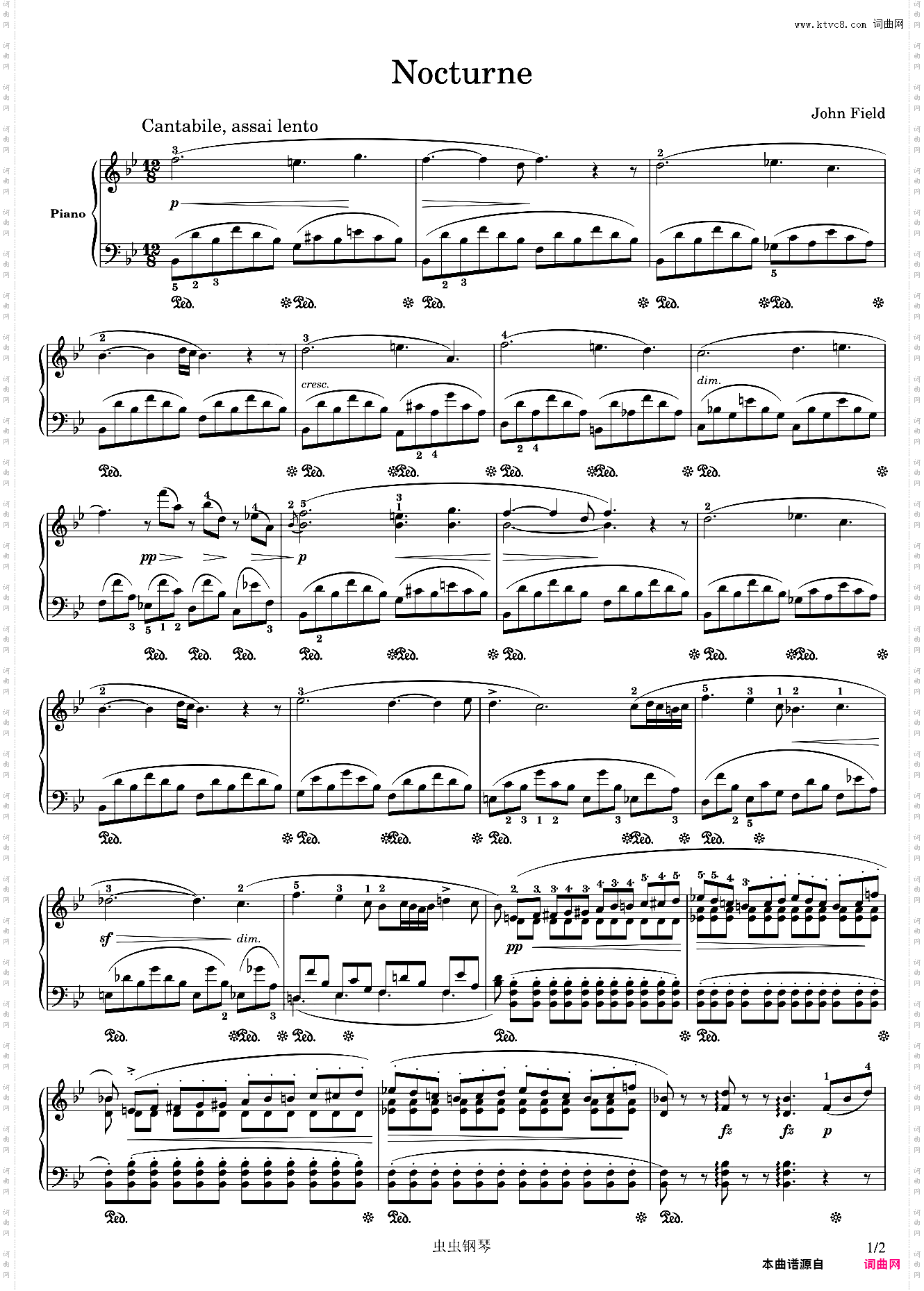 Nocturne No·5 - H·37 - John Field - Edited by Liszt
