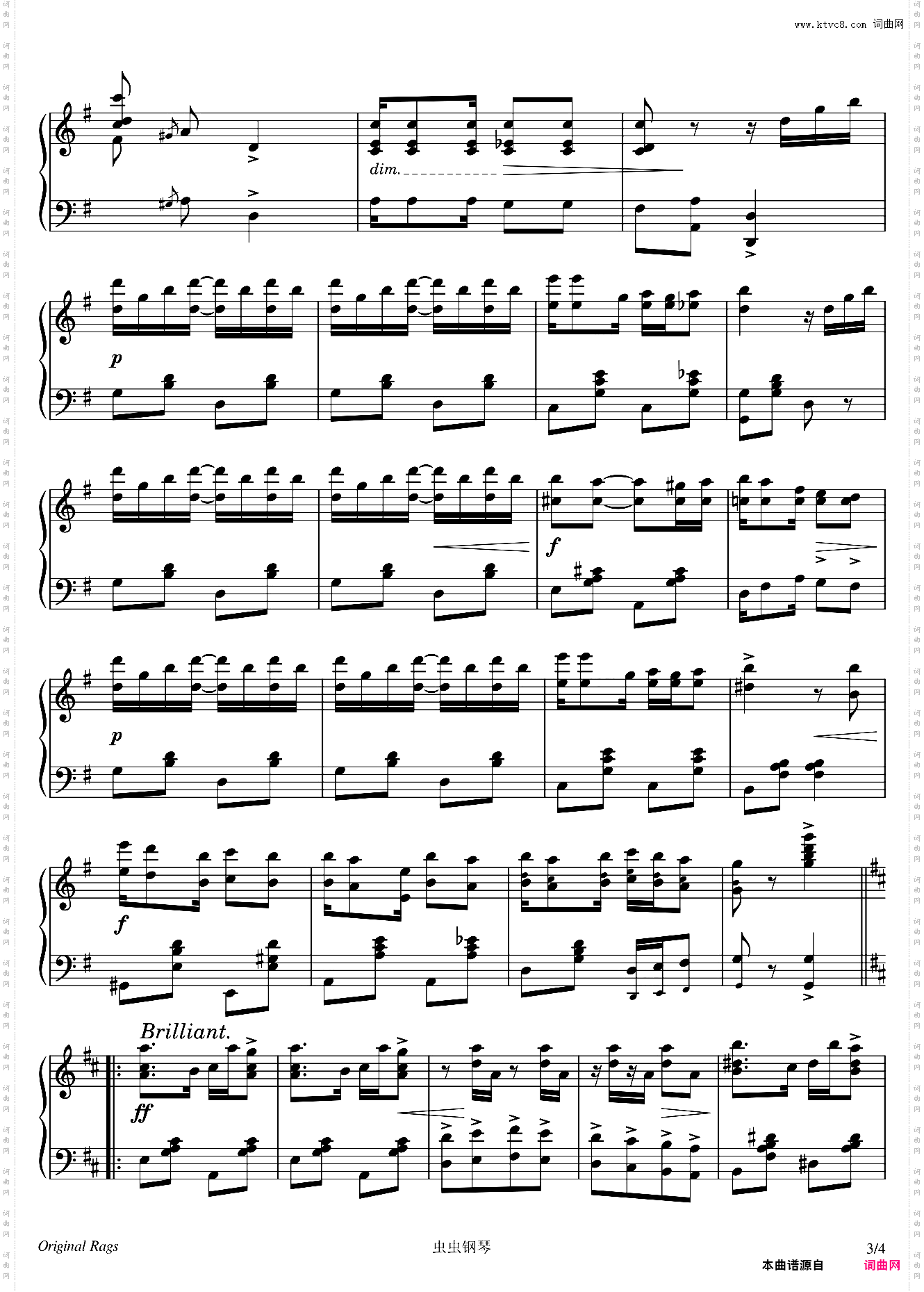 Original Rags - Scott Joplin - 1899