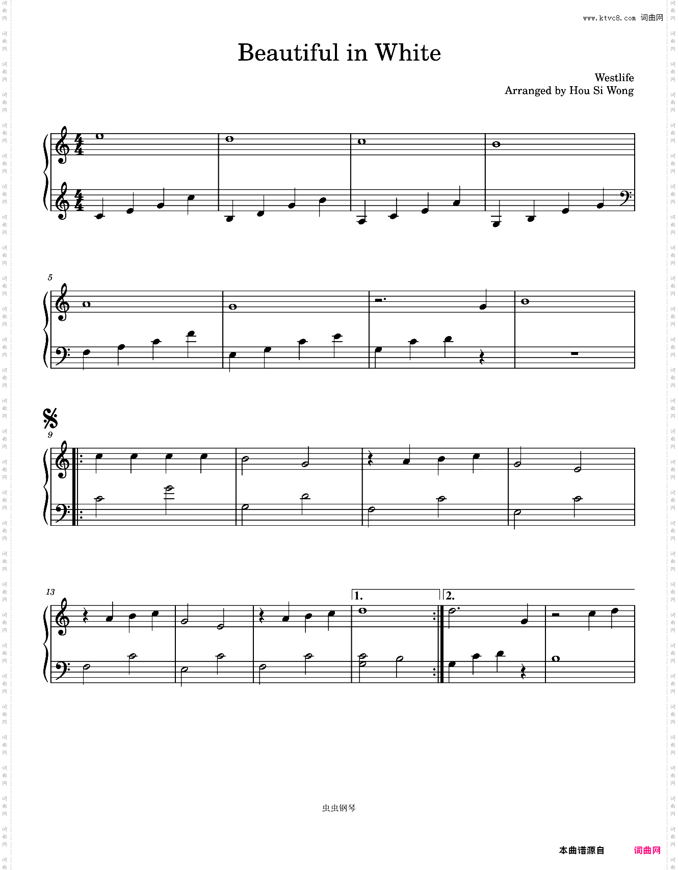 Beautiful in White-Westlife