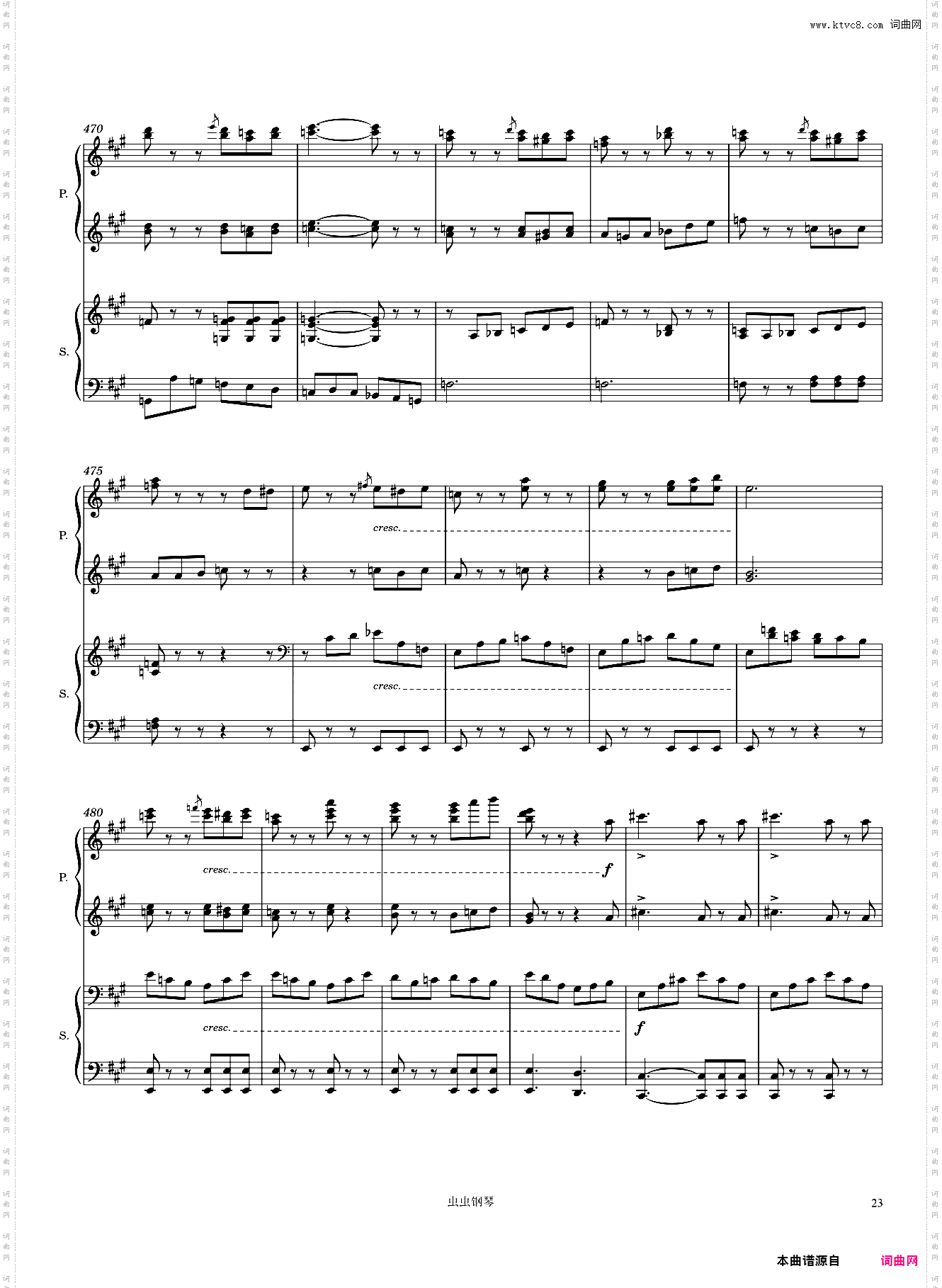 Mendelssohn Symphony No· 4, Italian, 1st Mvmt, Arr· for Piano 4 hands
