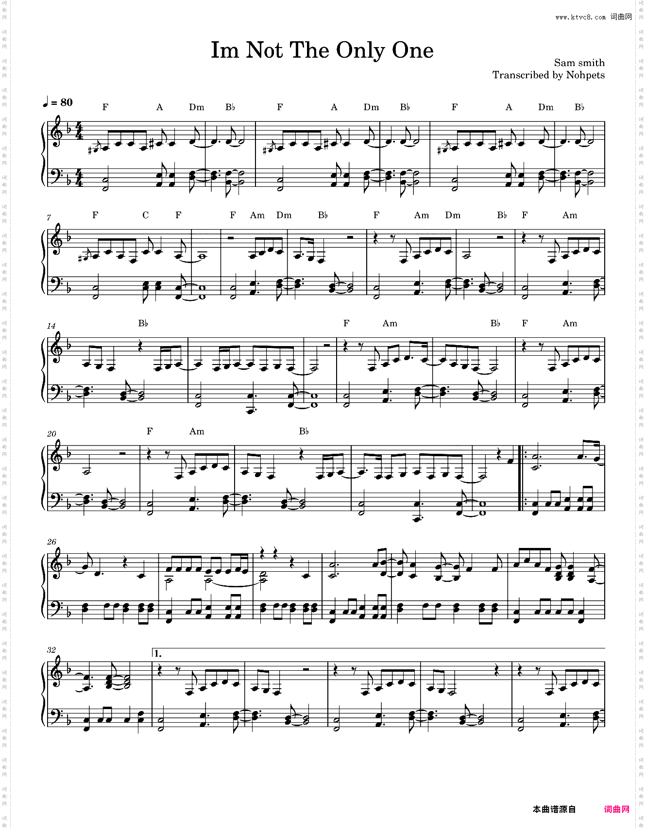 Sam Smith-Im Not The Only One