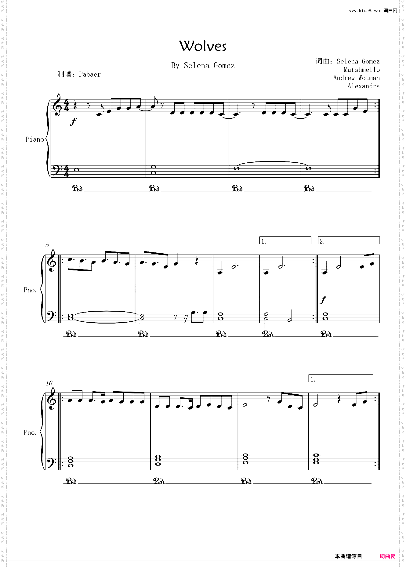 WolvesC调独奏极简版
