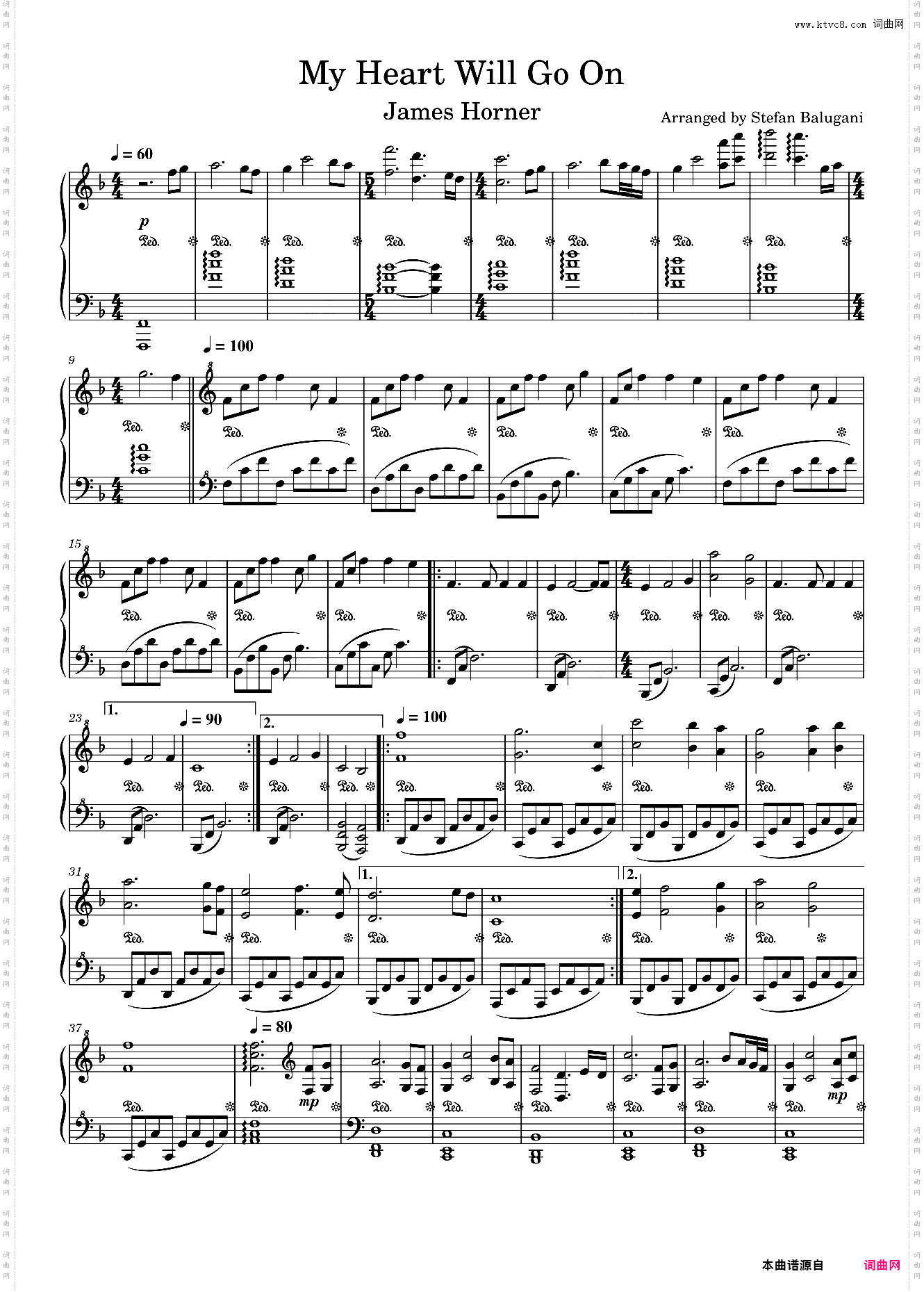我心永恒 My Heart Will Go On 泰坦尼克 主题曲