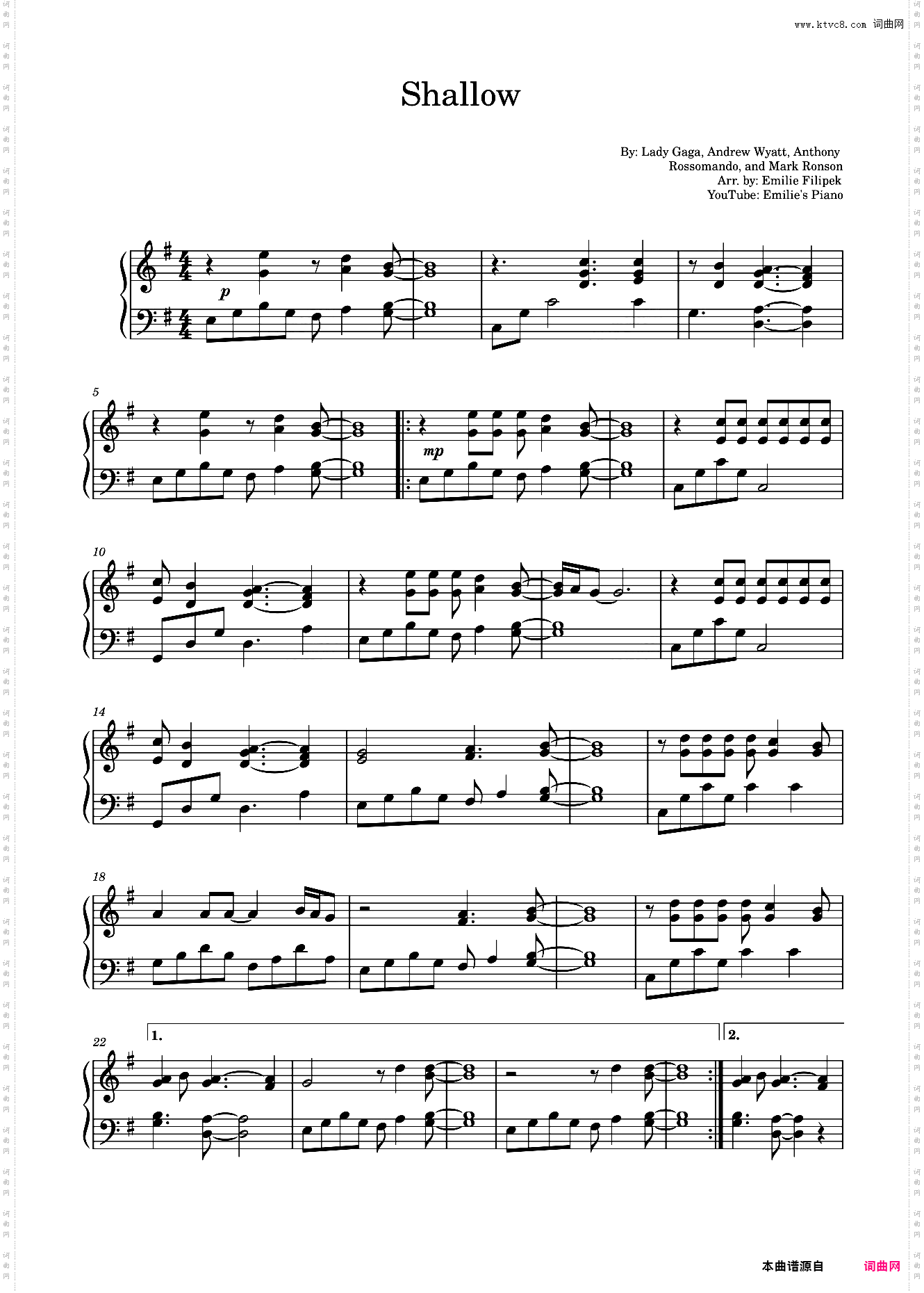 Shallow-Lady Gaga-一个明星的诞生 电影歌曲