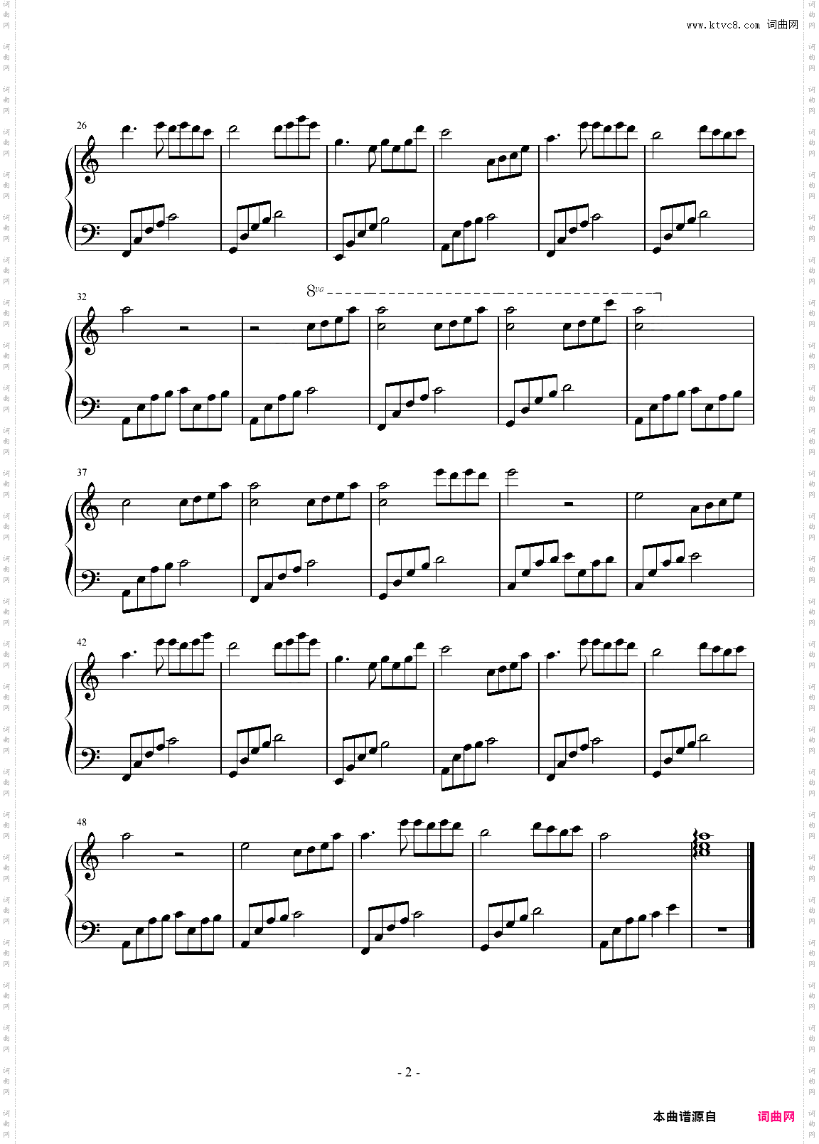 《夜的钢琴曲五》成人教学专用，C调拜厄难度