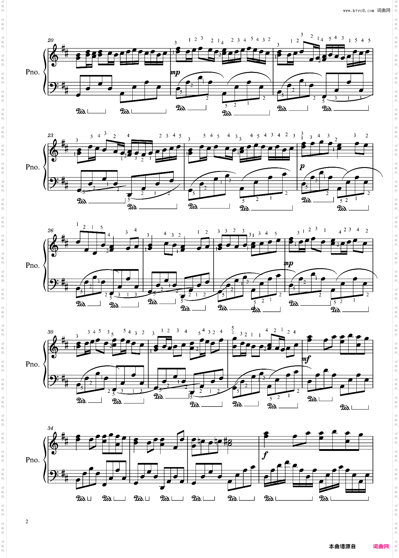 卡农 钢琴版 Canon in D