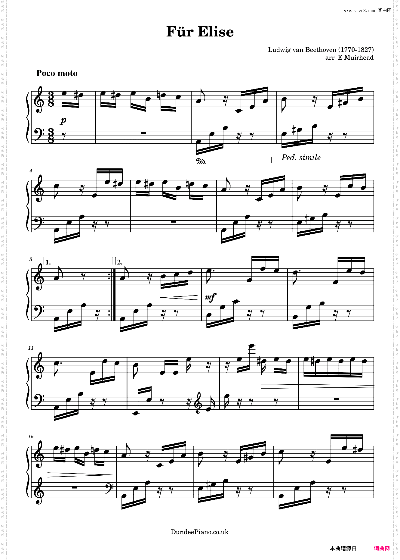 致爱丽丝 贝多芬 Für Elise - Beethoven -