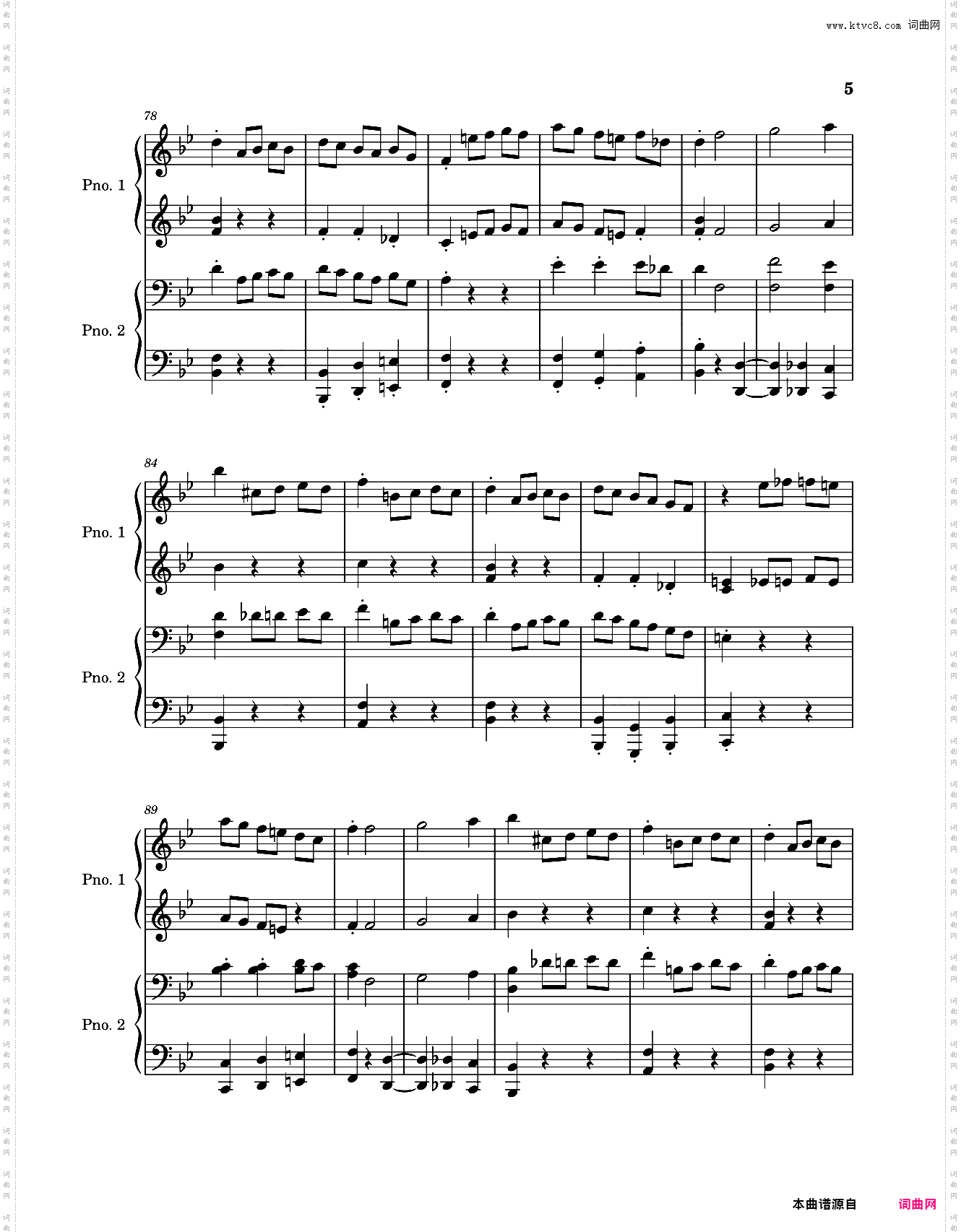 睡美人圆舞曲-四手联弹-钢琴谱-柴可夫斯基-Sleeping Beauty Waltz-Op·66-拉赫玛尼诺夫-改编