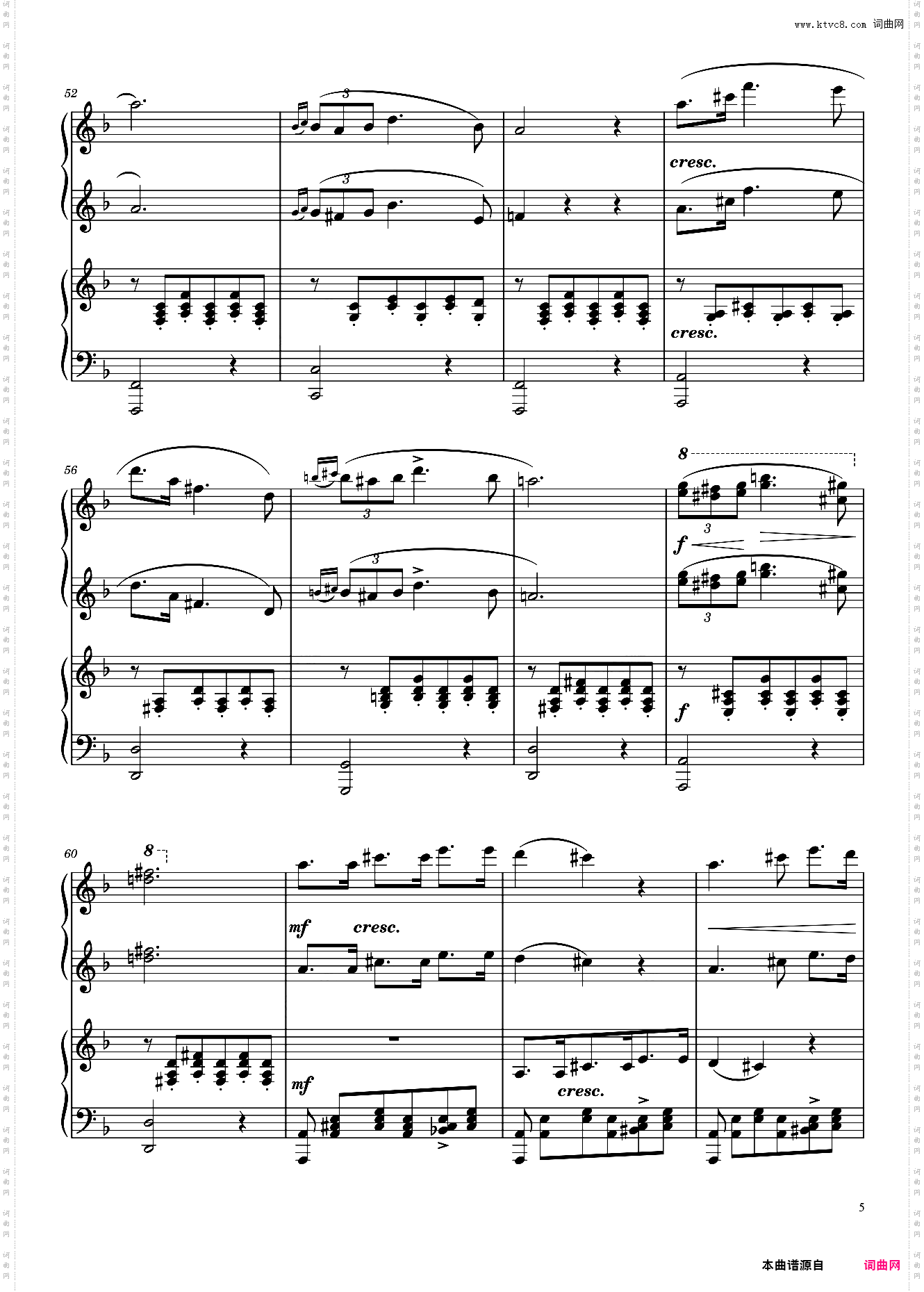 舒伯特-小夜曲-四手联弹-钢琴谱-Schubert-Op·90-No·11