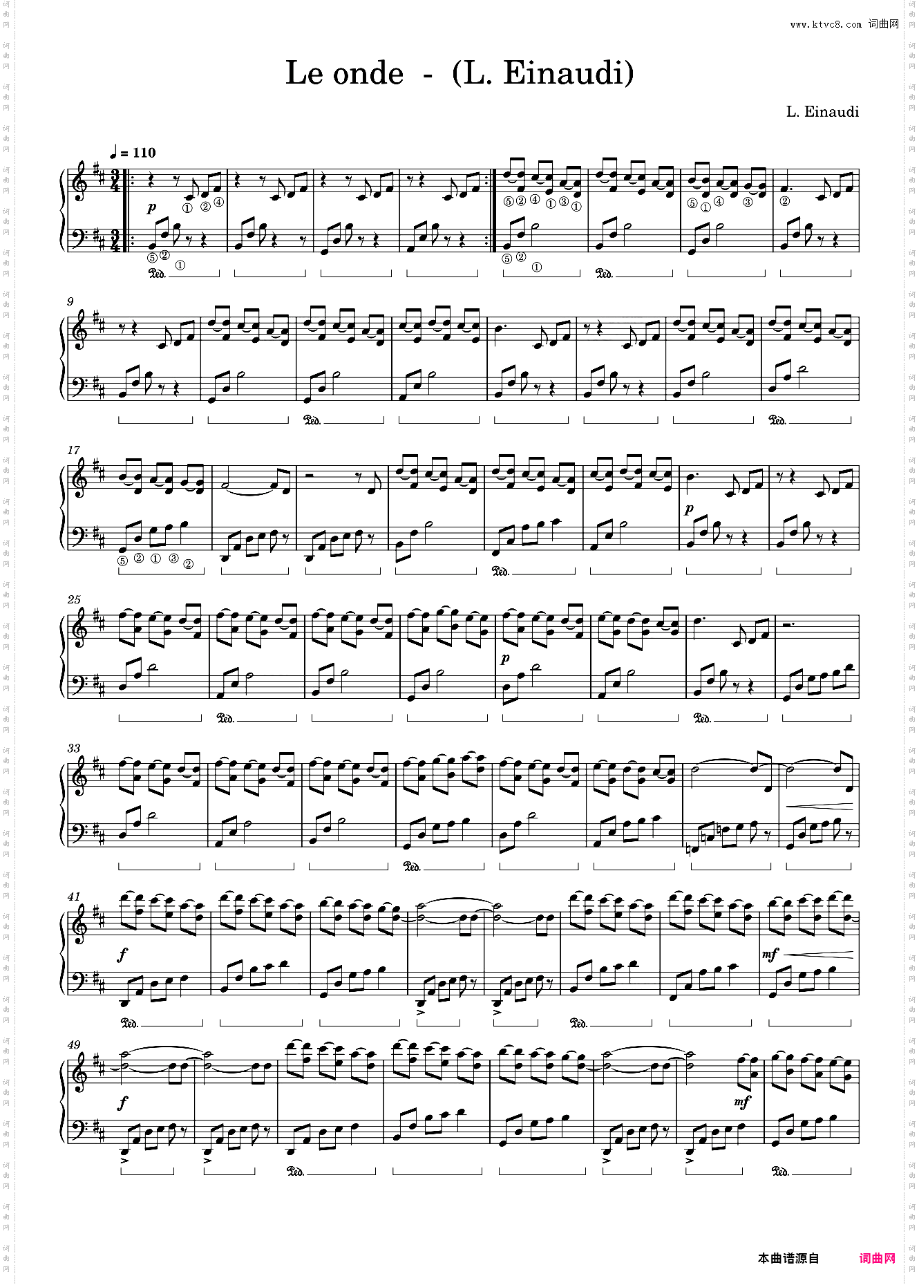 Le onde - Ludovico Einaudi 钢琴独奏 超高还原