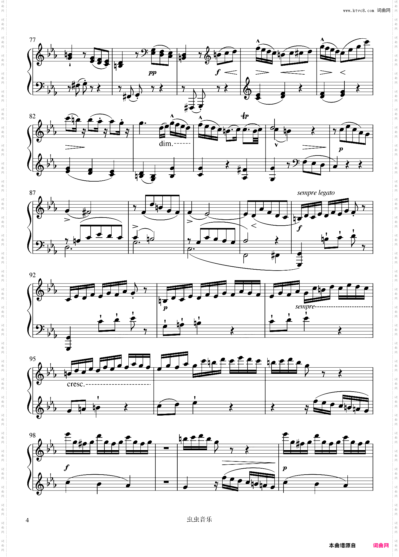 Hob·XVI/20，奏鸣曲第三乐章，海顿