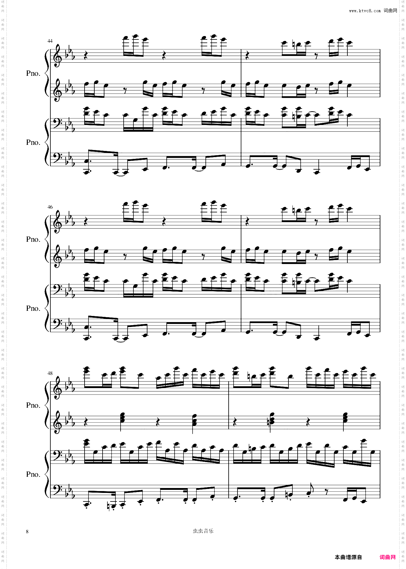 克罗地亚狂想曲四手联弹Croatian Rhapsody