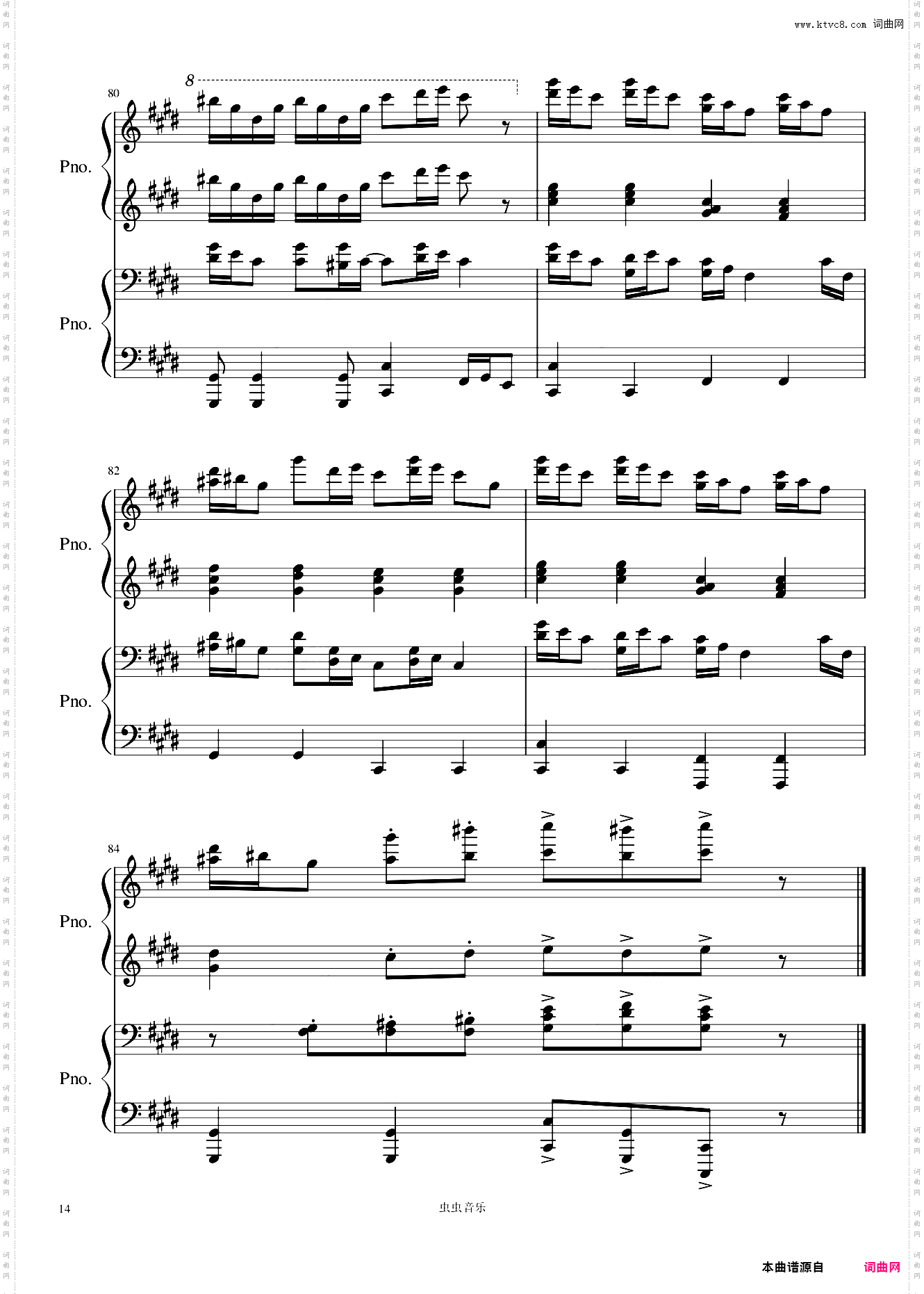 克罗地亚狂想曲四手联弹Croatian Rhapsody