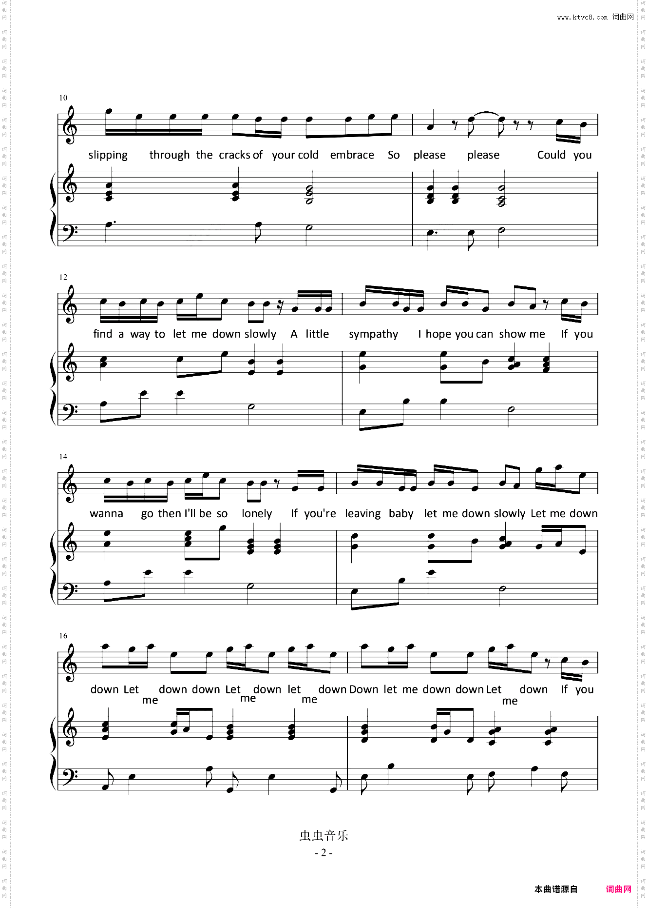 Let Me Down Slowly【C调弹唱】- beth -