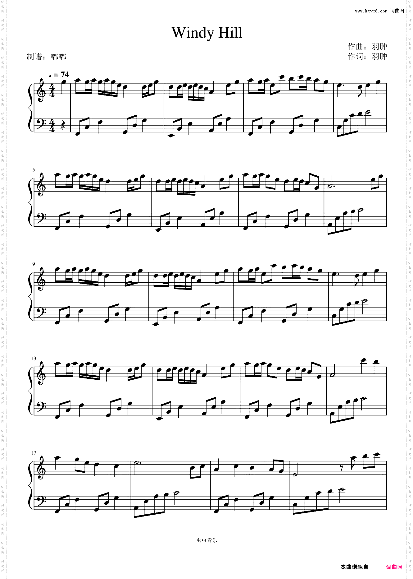 Windy HillC调——羽肿