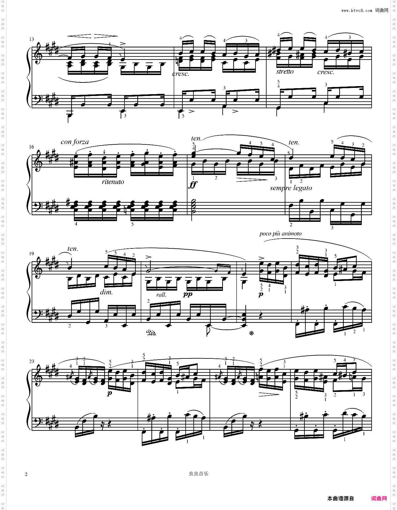Etudes, Op·10 No·3 in E-Chopin 肖邦练习曲 离别曲 肖邦E大调练习曲 作品10第三首第三号肖邦离别曲 Tristesse