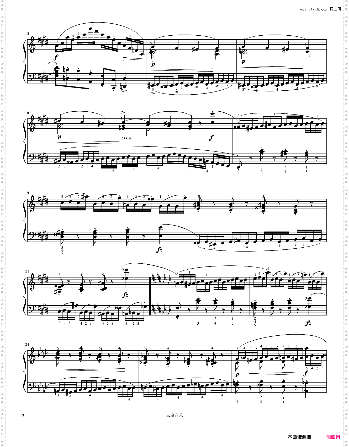 Etudes, Op·10 No·4 in C sharp minor-Chopin 肖邦练习曲 肖邦激流练习曲 肖邦升c小调练习曲 作品10第四首第四号Torrent