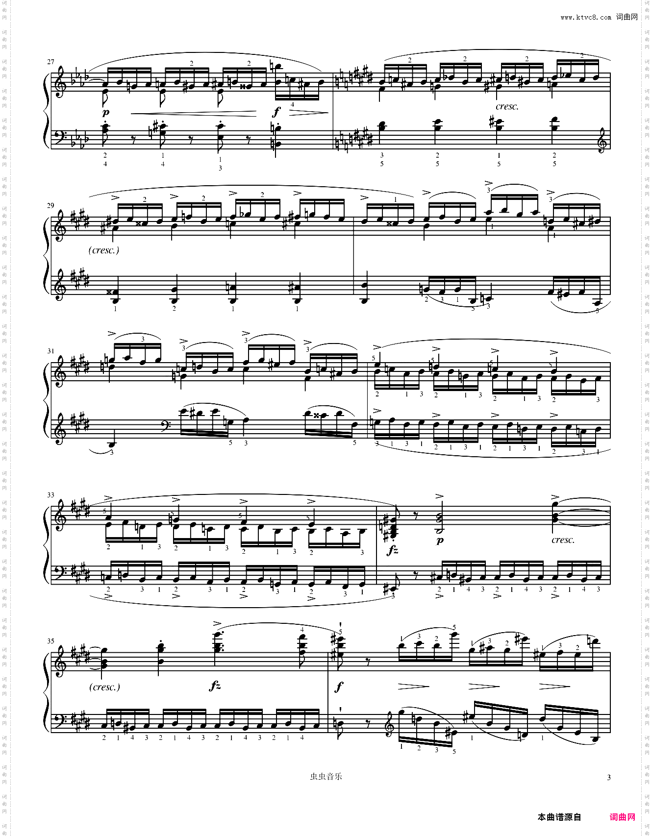 Etudes, Op·10 No·4 in C sharp minor-Chopin 肖邦练习曲 肖邦激流练习曲 肖邦升c小调练习曲 作品10第四首第四号Torrent