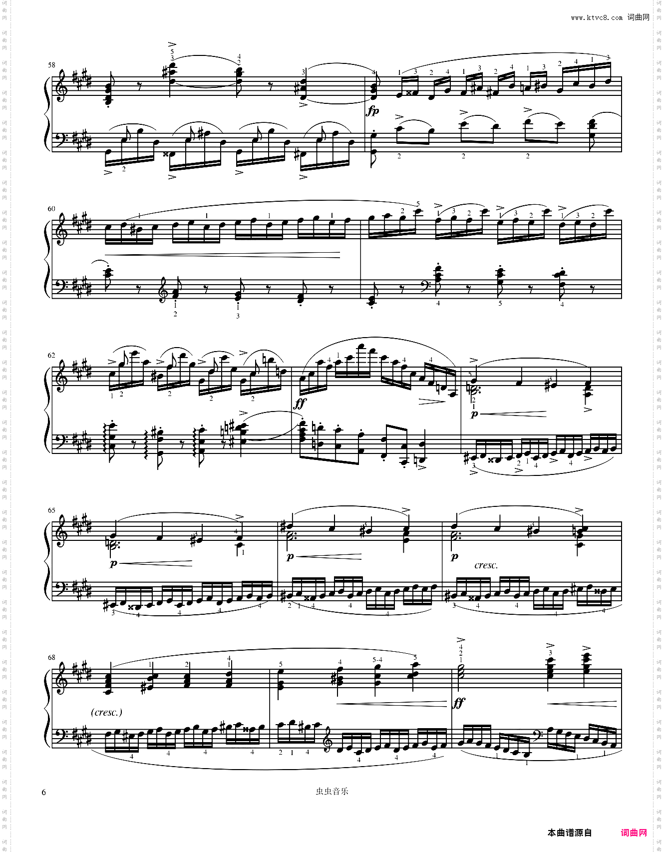 Etudes, Op·10 No·4 in C sharp minor-Chopin 肖邦练习曲 肖邦激流练习曲 肖邦升c小调练习曲 作品10第四首第四号Torrent