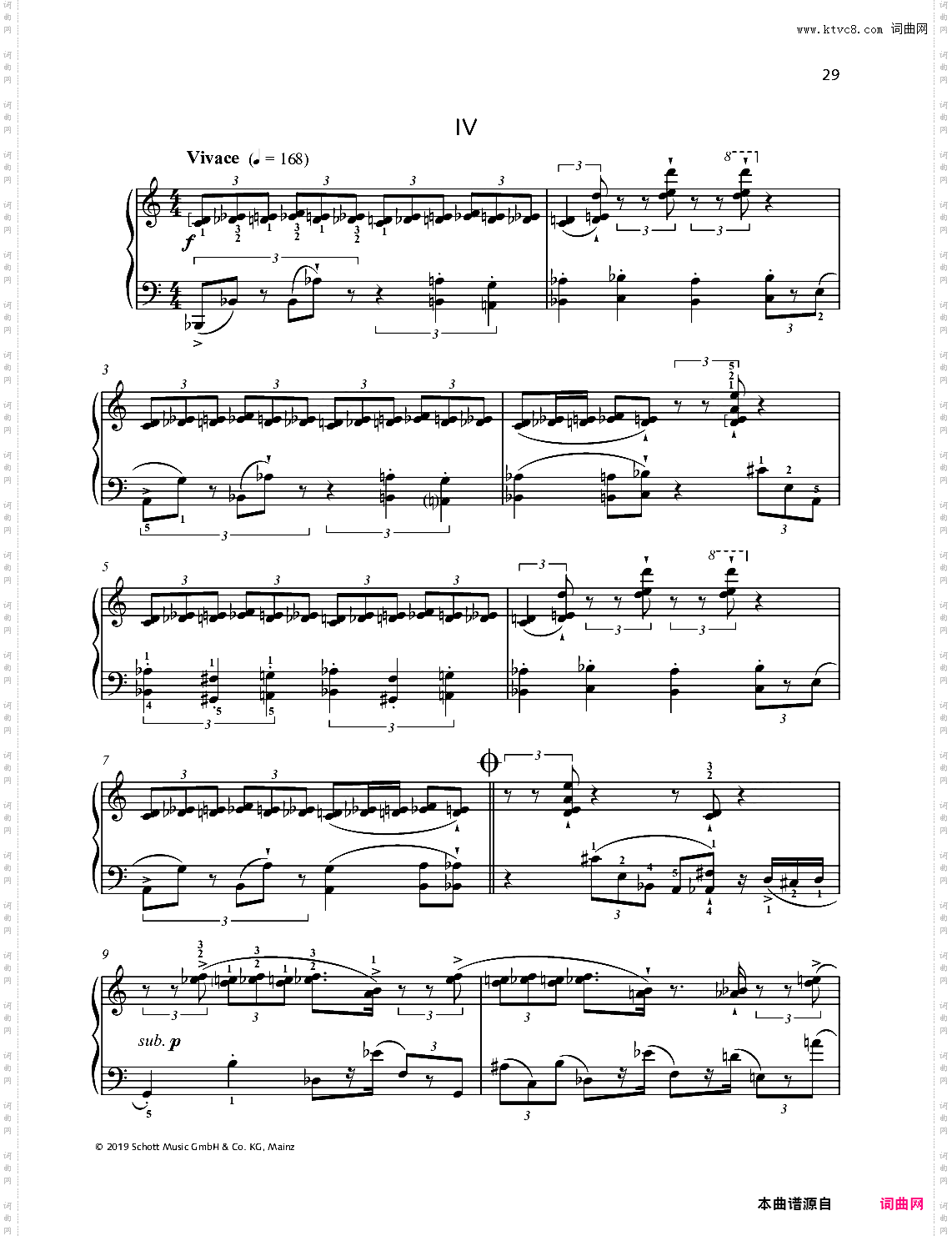 五首练习曲之大二度练习曲 op 68 no 34