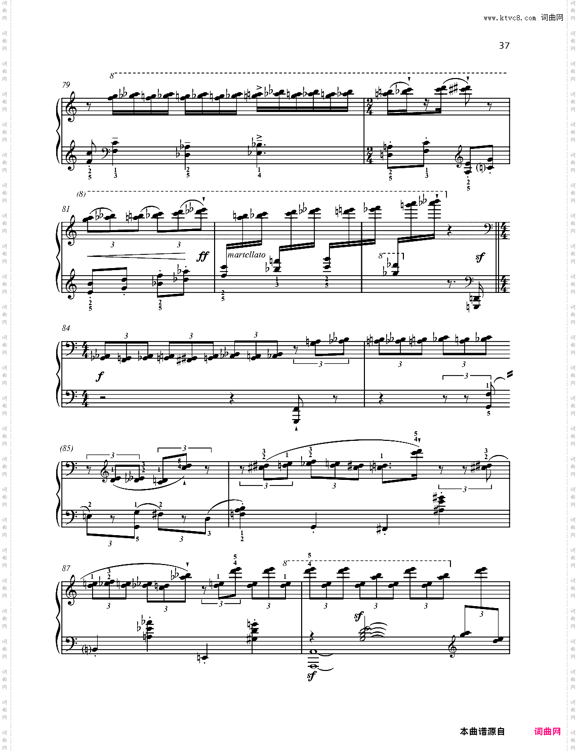 五首练习曲之大二度练习曲 op 68 no 34