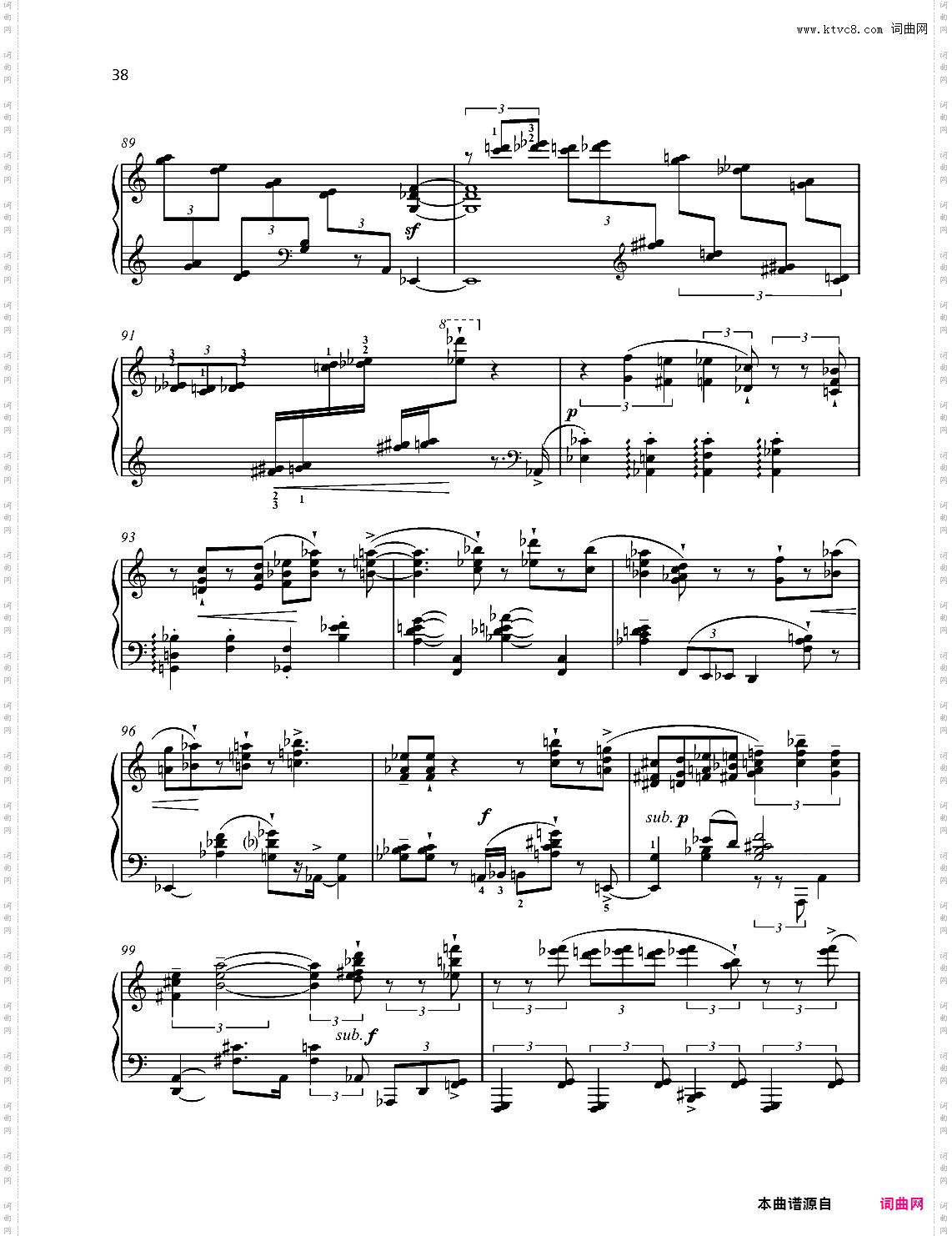 五首练习曲之大二度练习曲 op 68 no 34