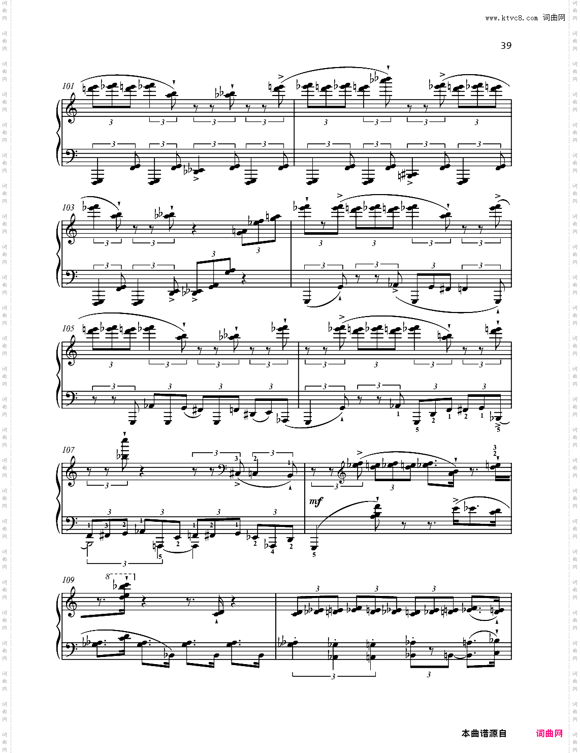 五首练习曲之大二度练习曲 op 68 no 34