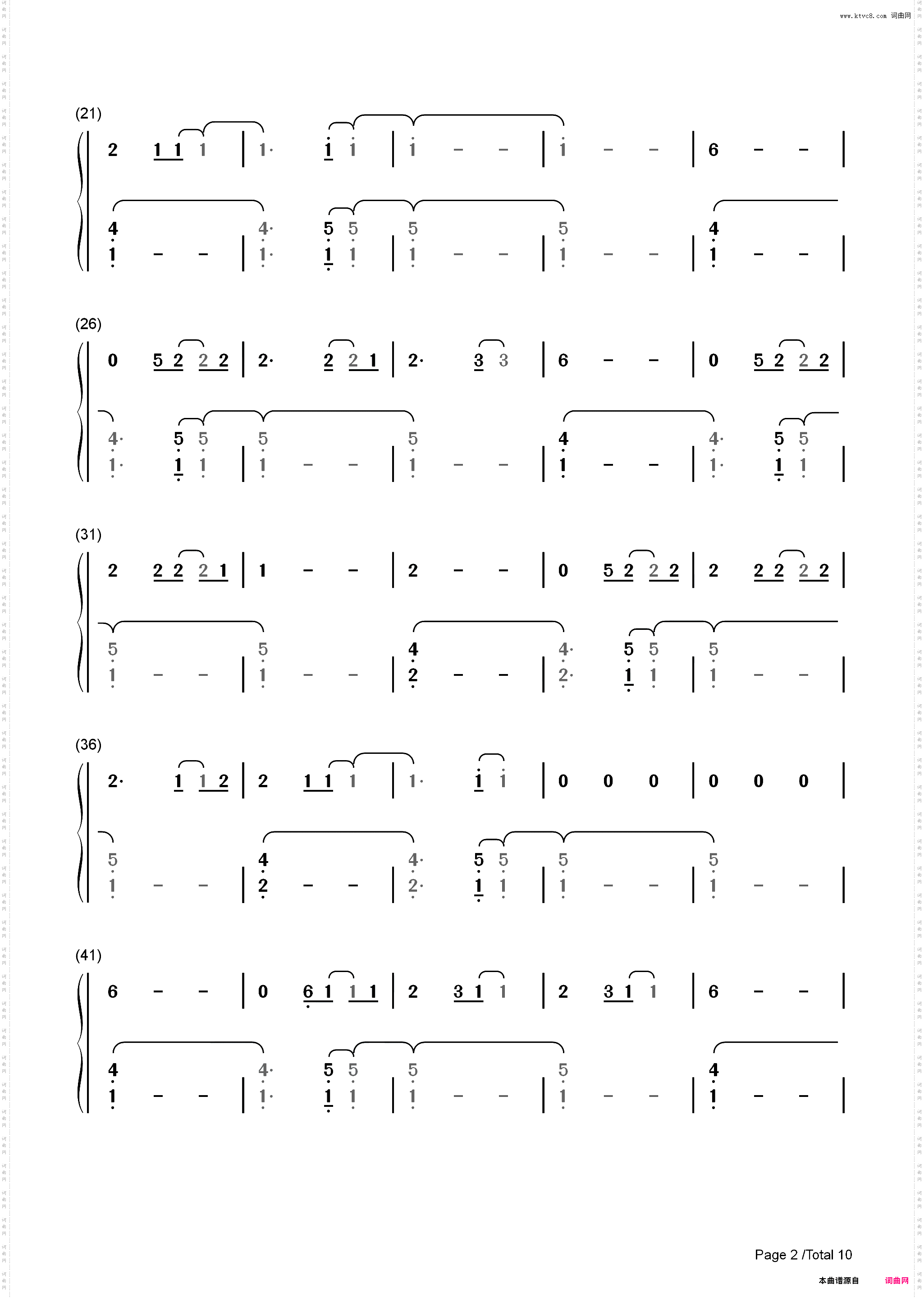 The 1-Taylor Swift_简谱版