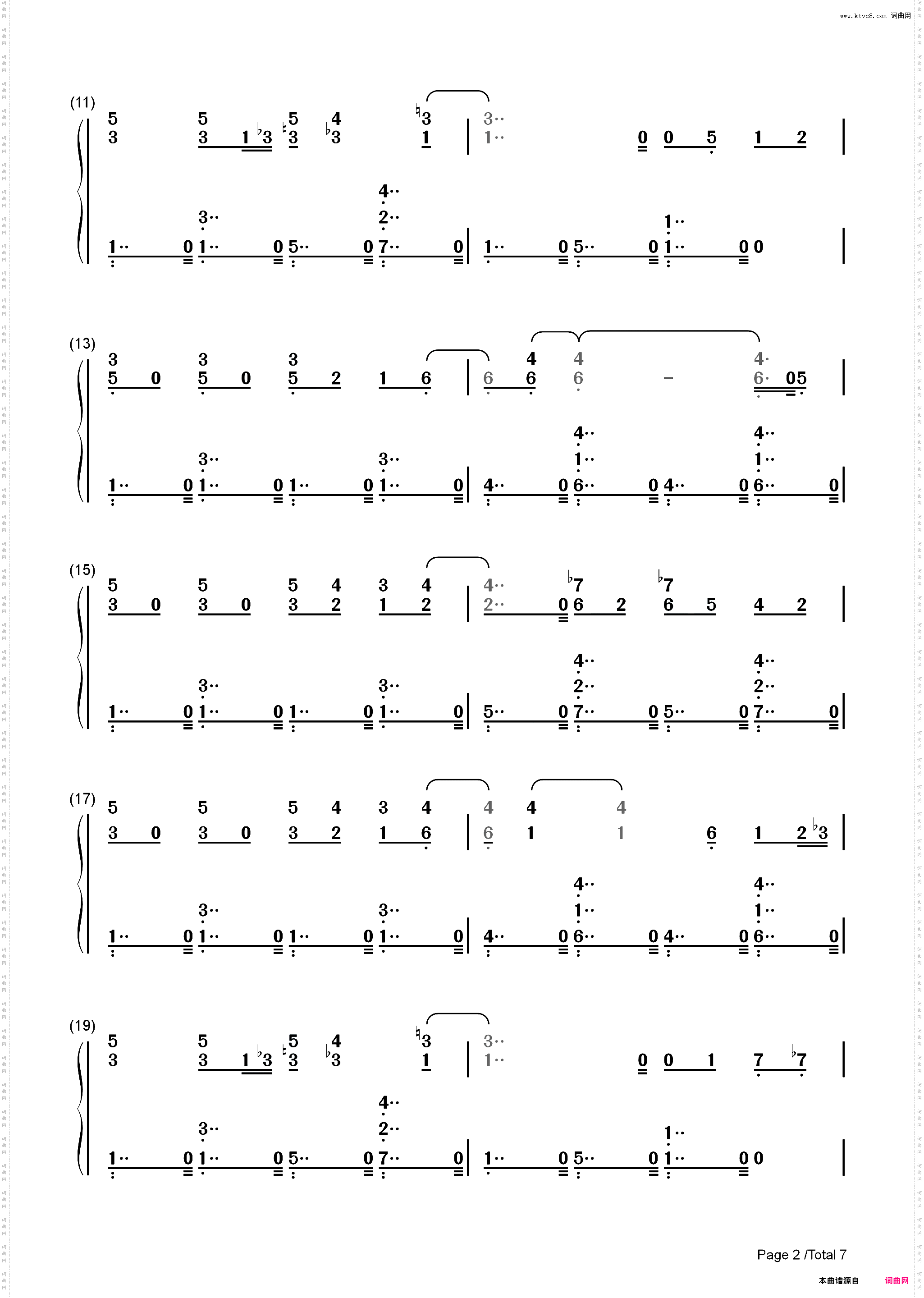 猫之步态舞-经典爵士钢琴曲_简谱版
