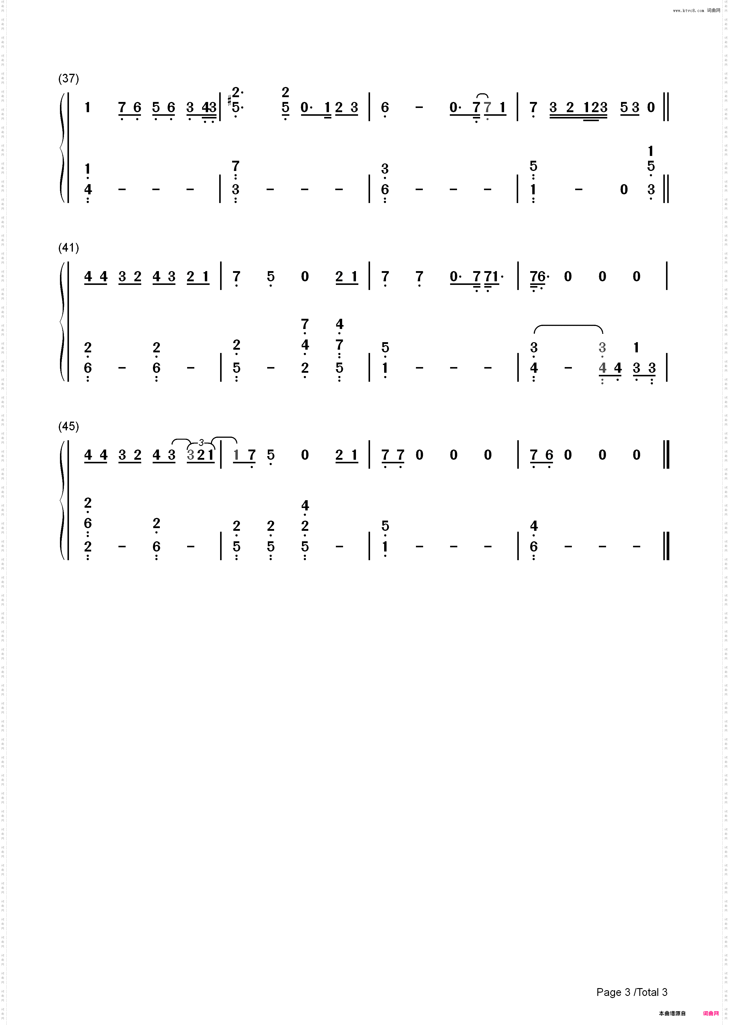 Listen Before I Go-Billie Eilish_简谱版