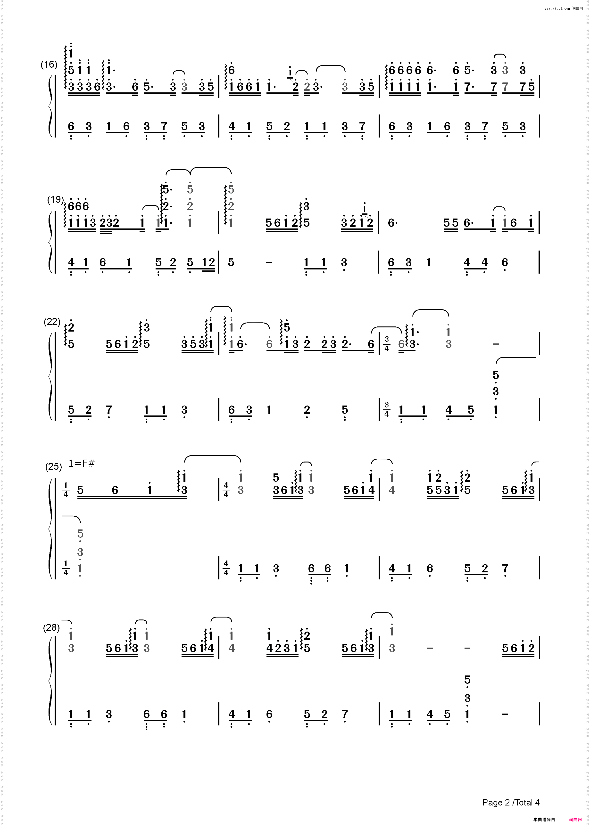 笑看风云-笑看风云主题曲_简谱版