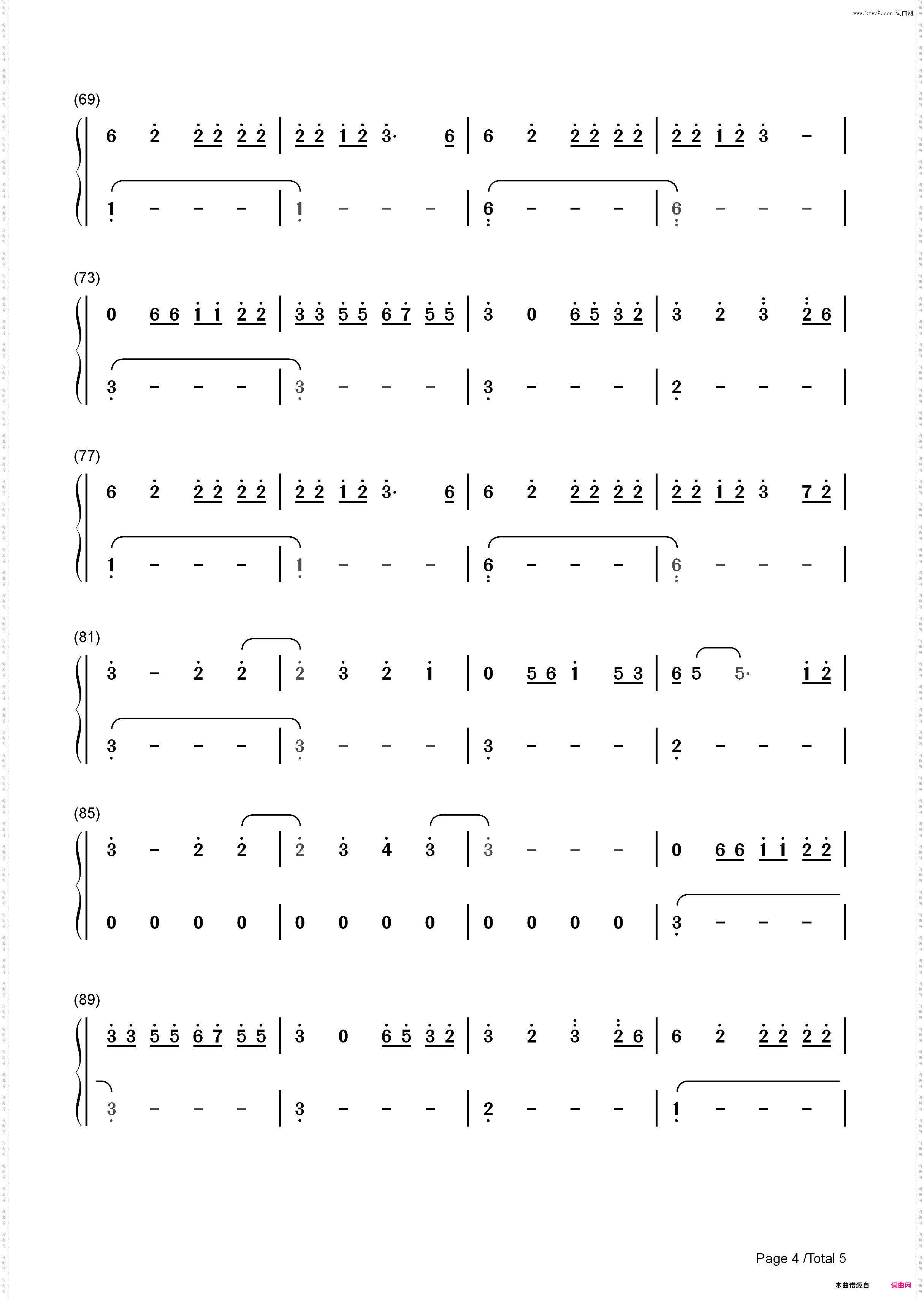 Easier-5 Seconds of Summer_简谱版