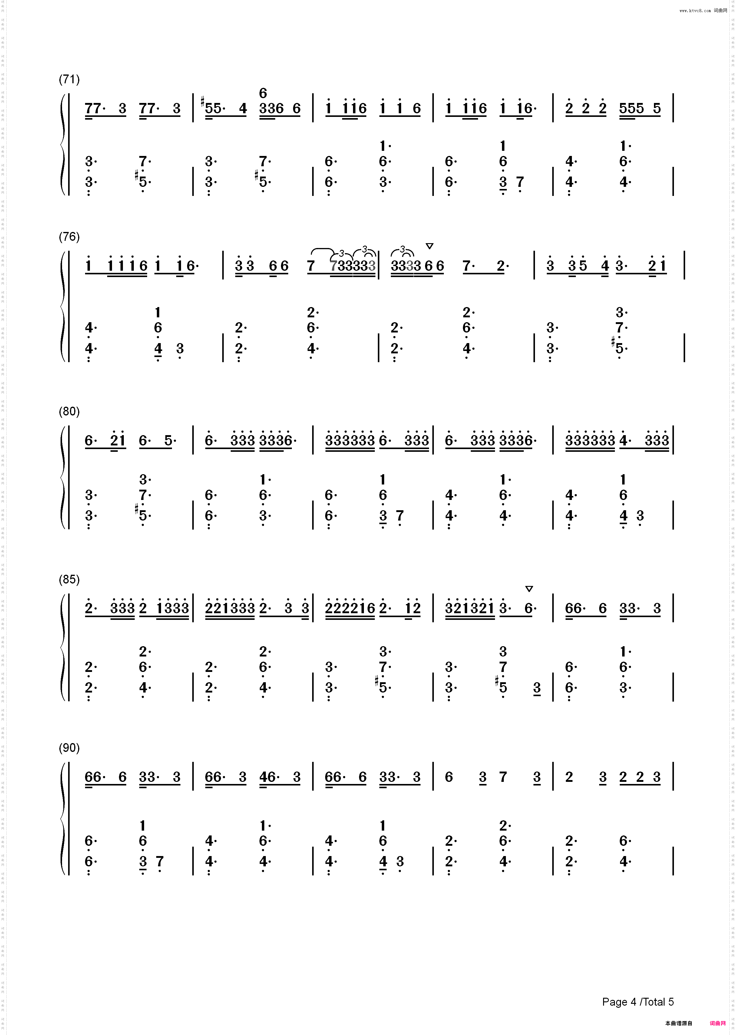 7 Rings-Ariana Grande_简谱版