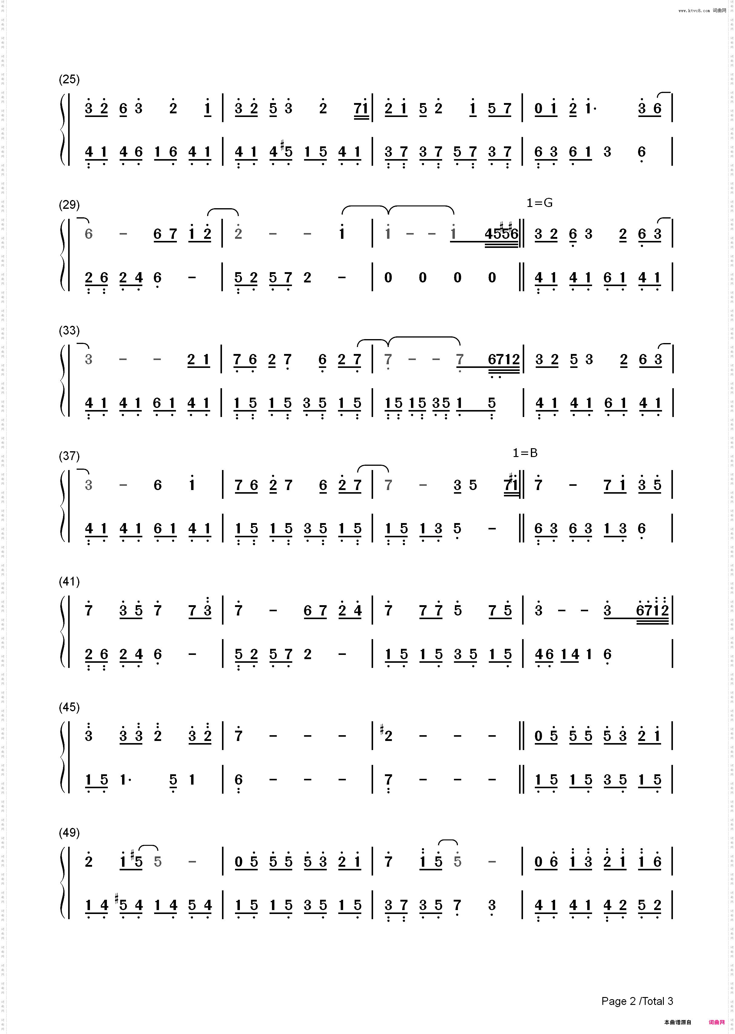 最好-爱情里最悲伤的果然是爱过_简谱版