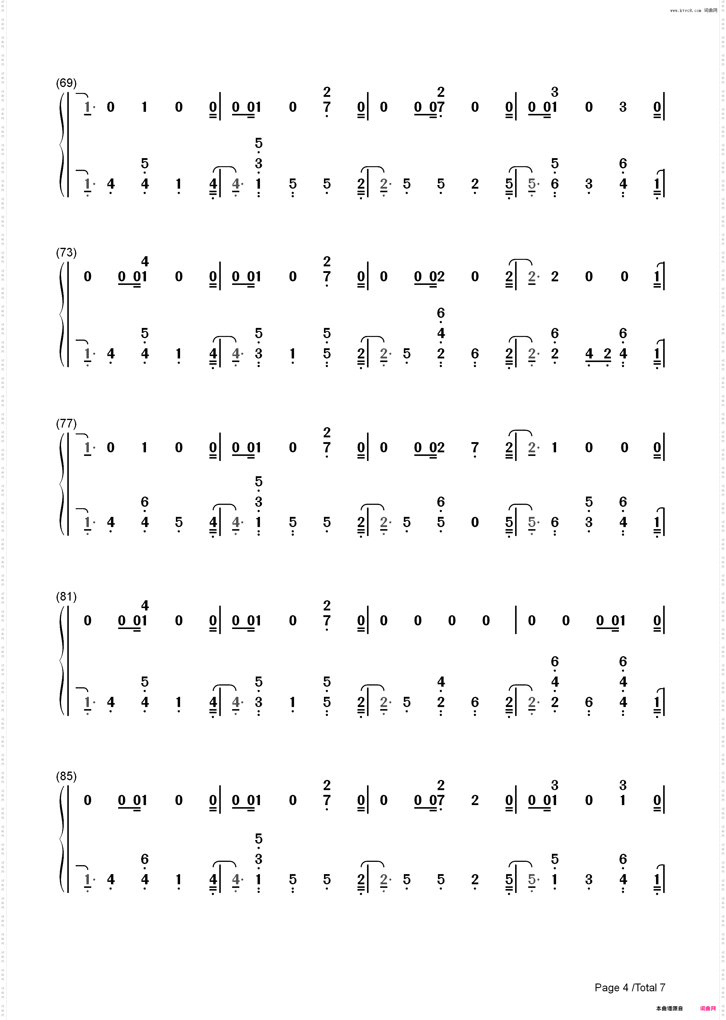 So It Goes…-Taylor Swift_简谱版