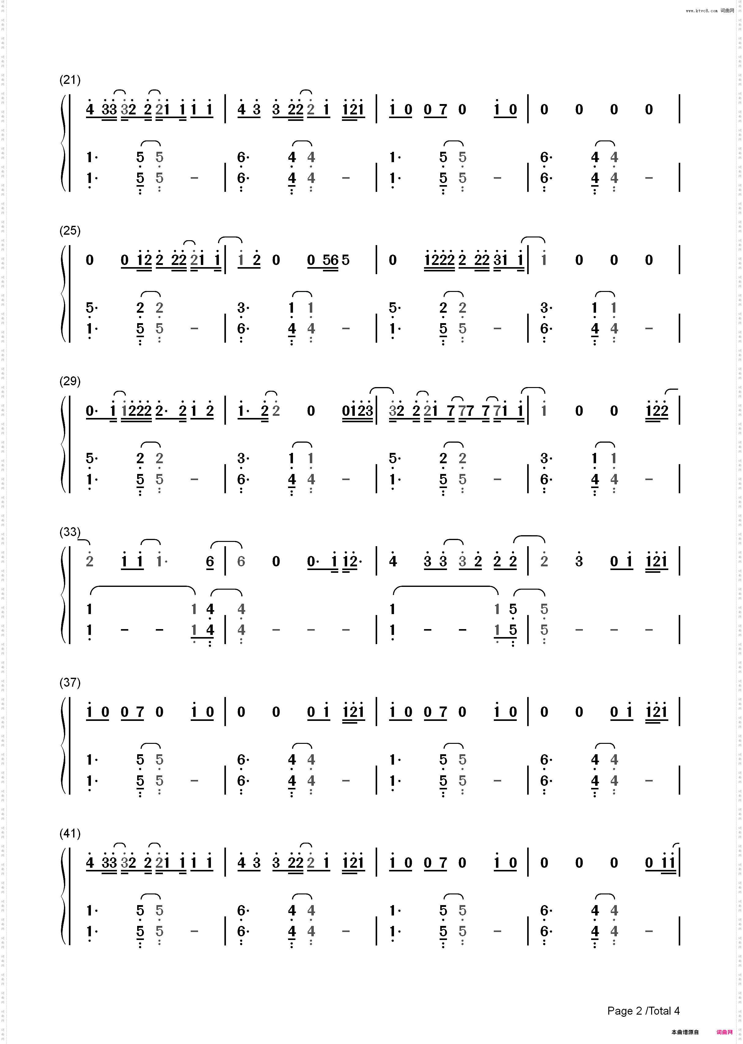 More Than Friends-Jason Mraz ft Meghan Trainor_简谱版