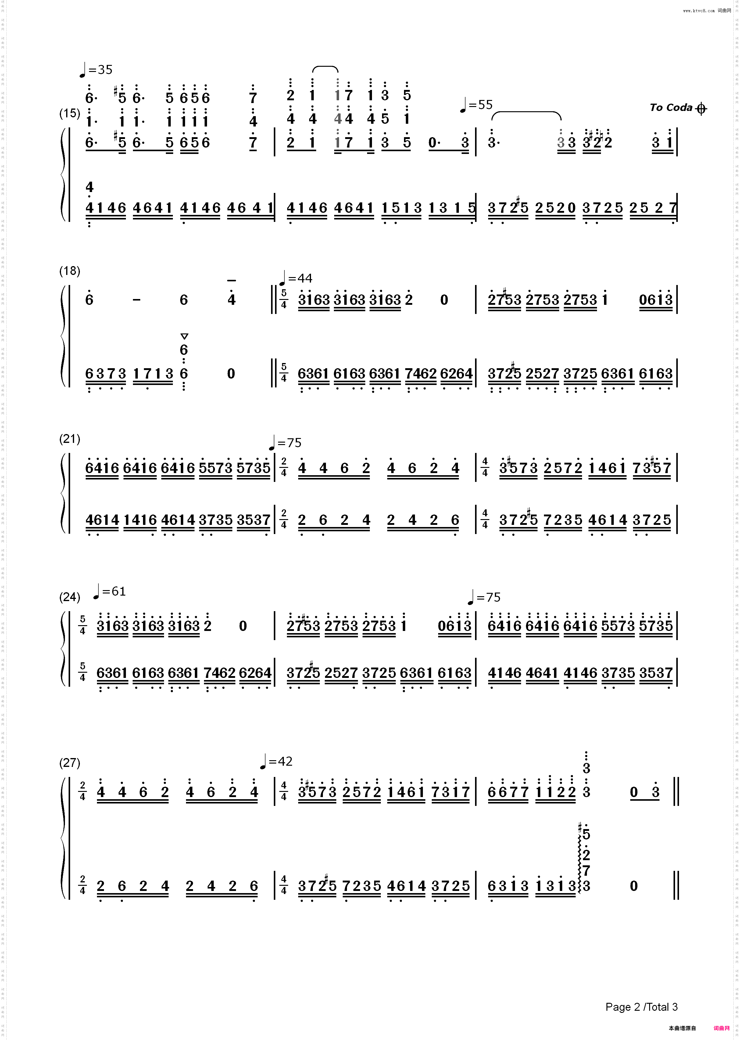 爱莲娜-克莱德曼_简谱版