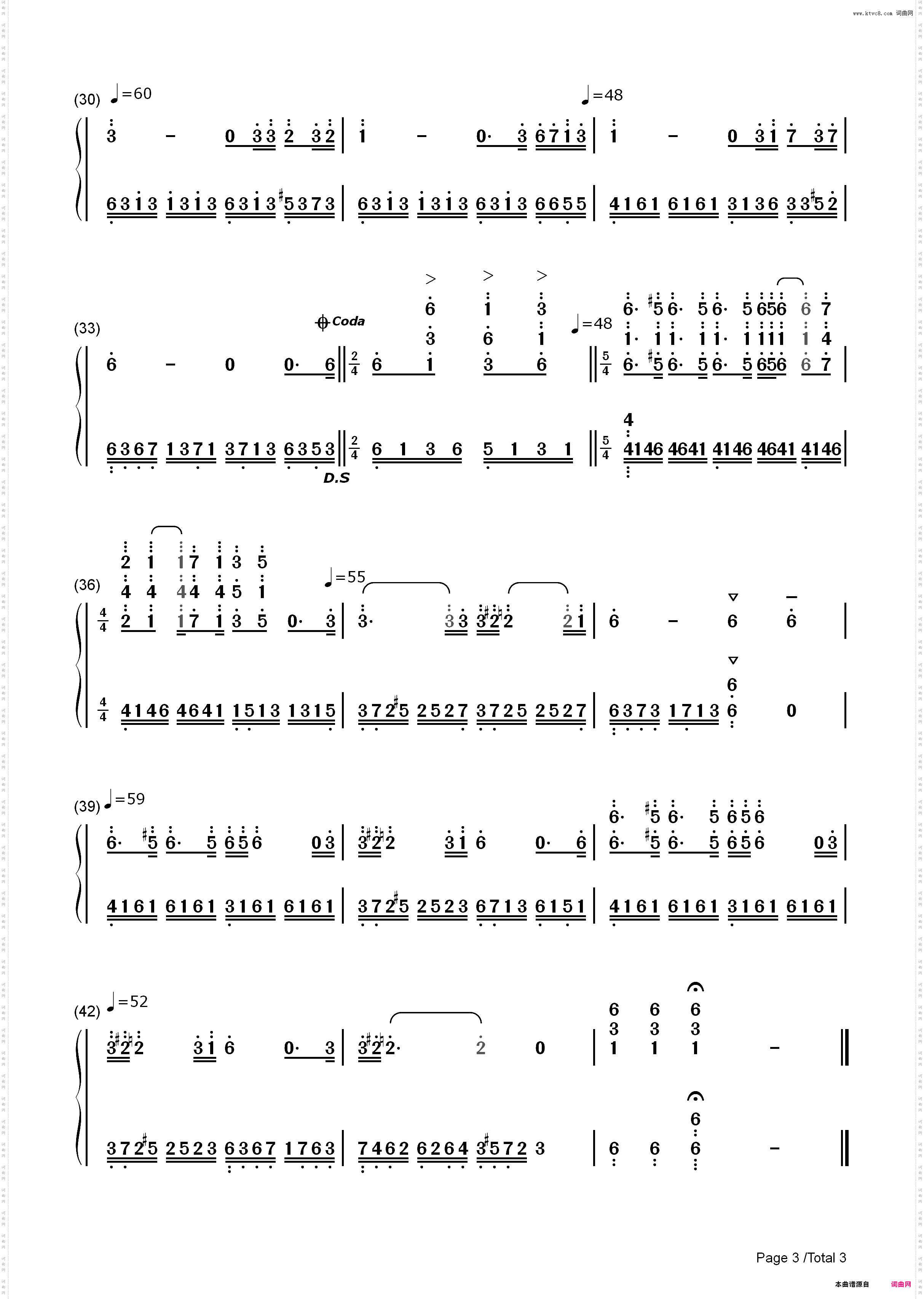 爱莲娜-克莱德曼_简谱版