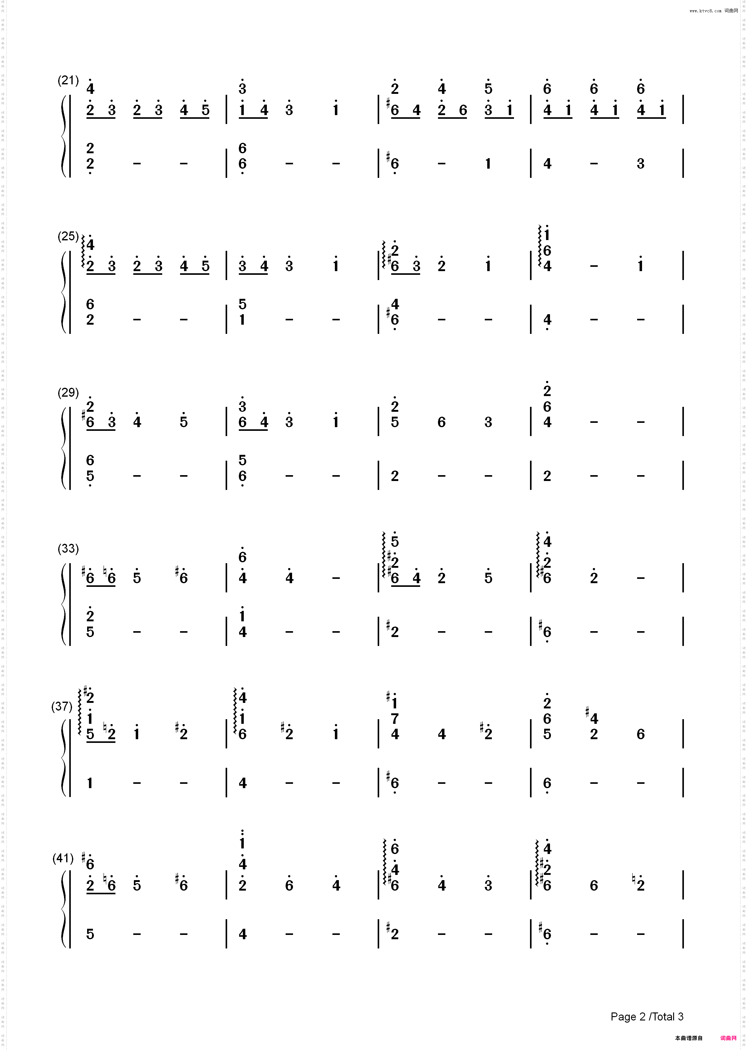 Melody 2-潘朵拉之心OST_简谱版