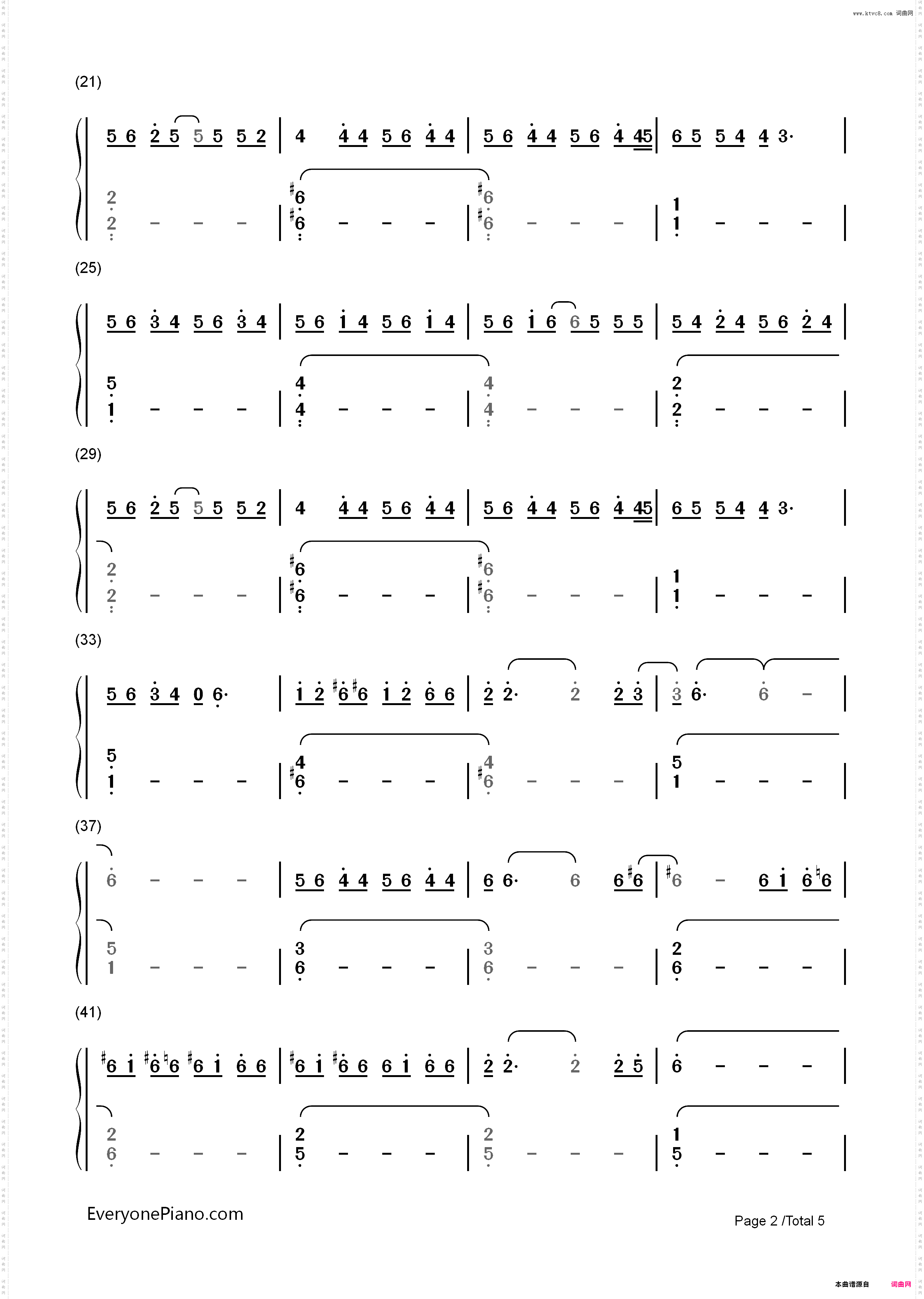 Hypnotised-Coldplay_简谱版