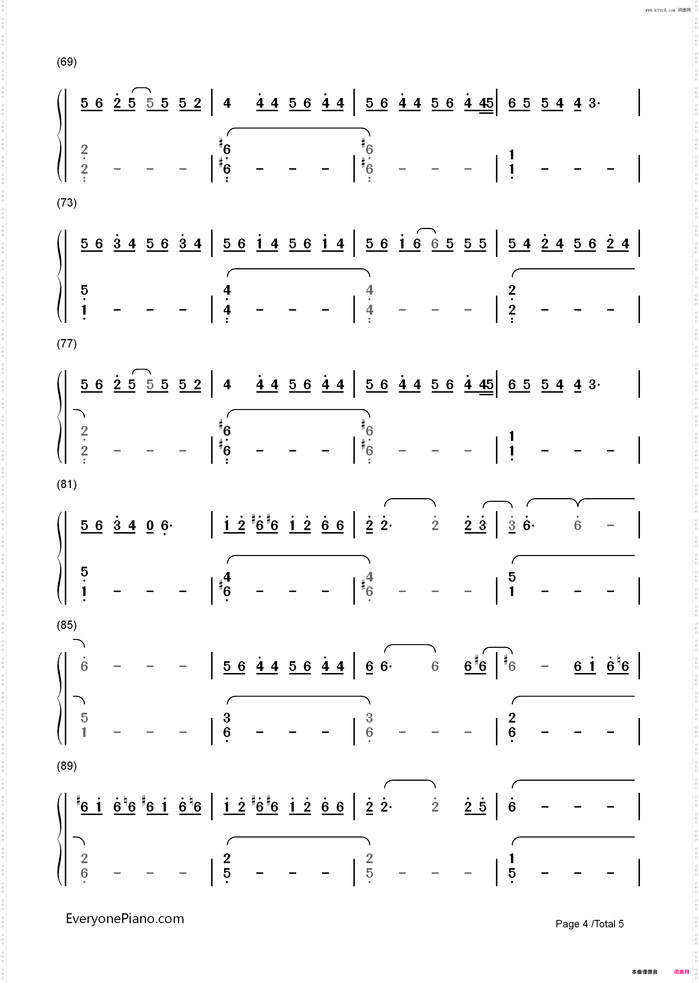 Hypnotised-Coldplay_简谱版