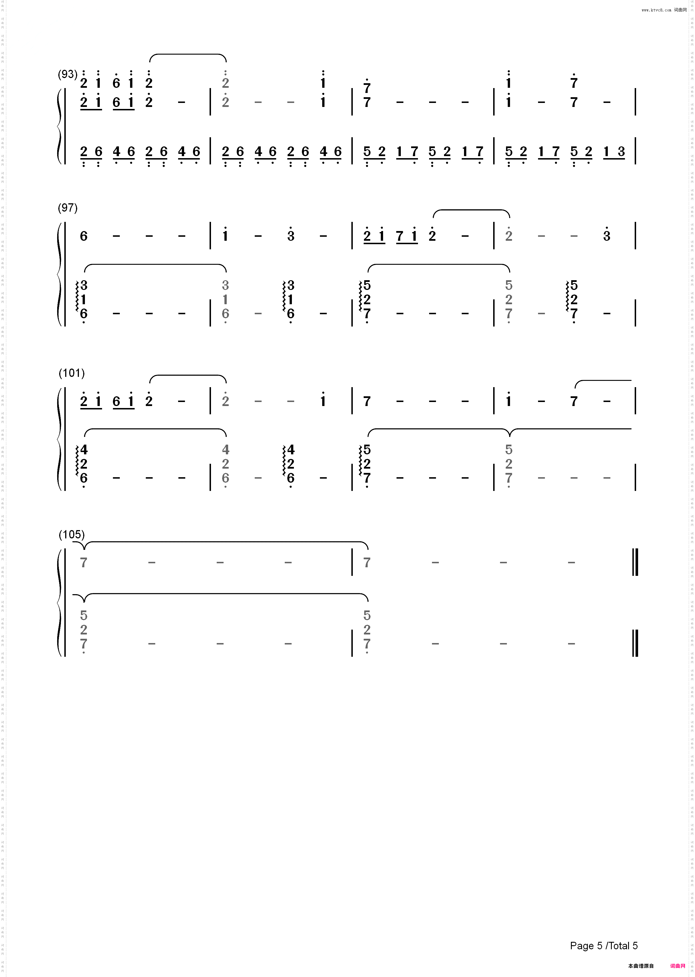 Cold Little Heart-大小谎言OP_简谱版