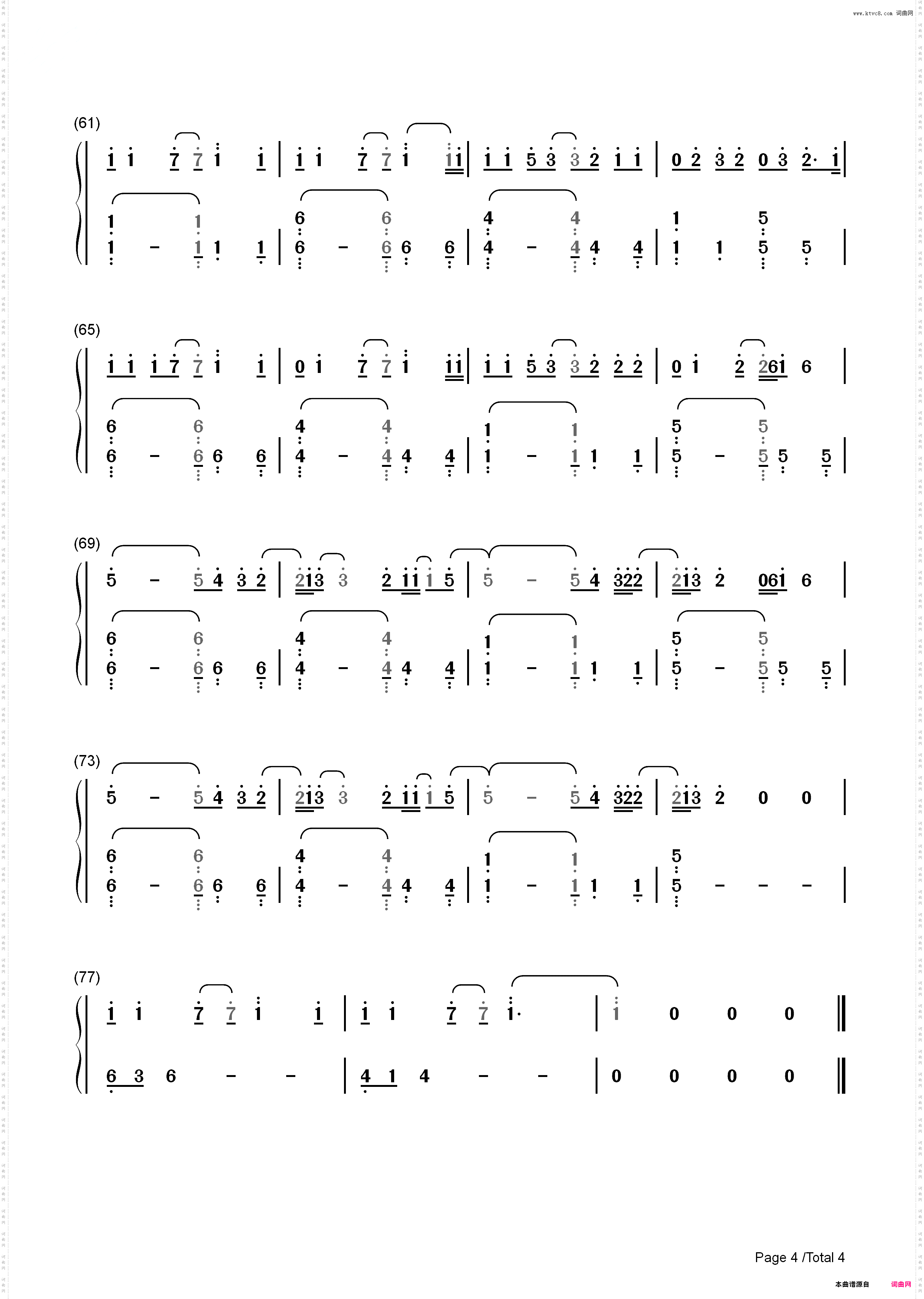 Perfect-Hedley_简谱版