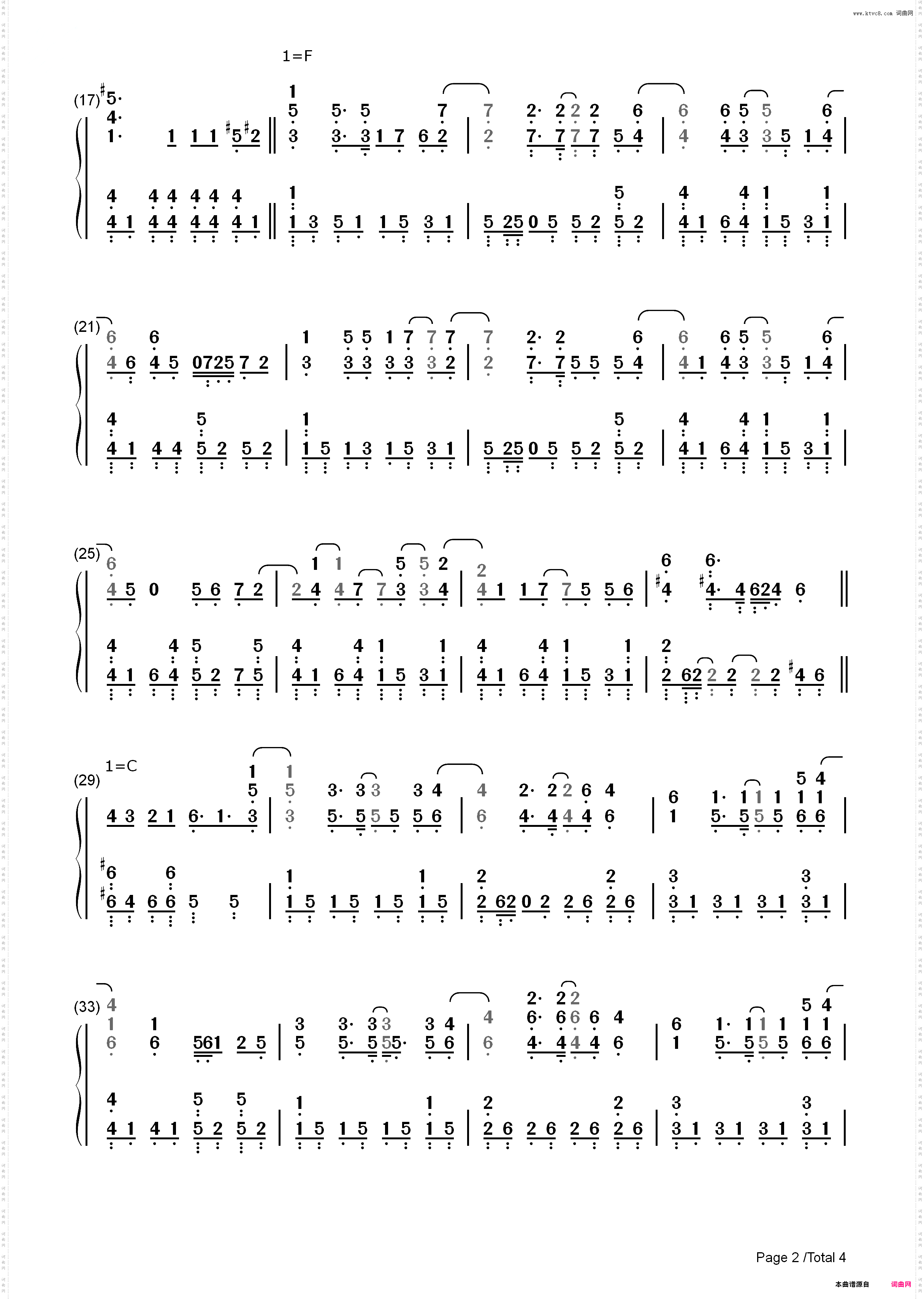 Just Wanna Be With You-《歌舞青春3》插曲_简谱版