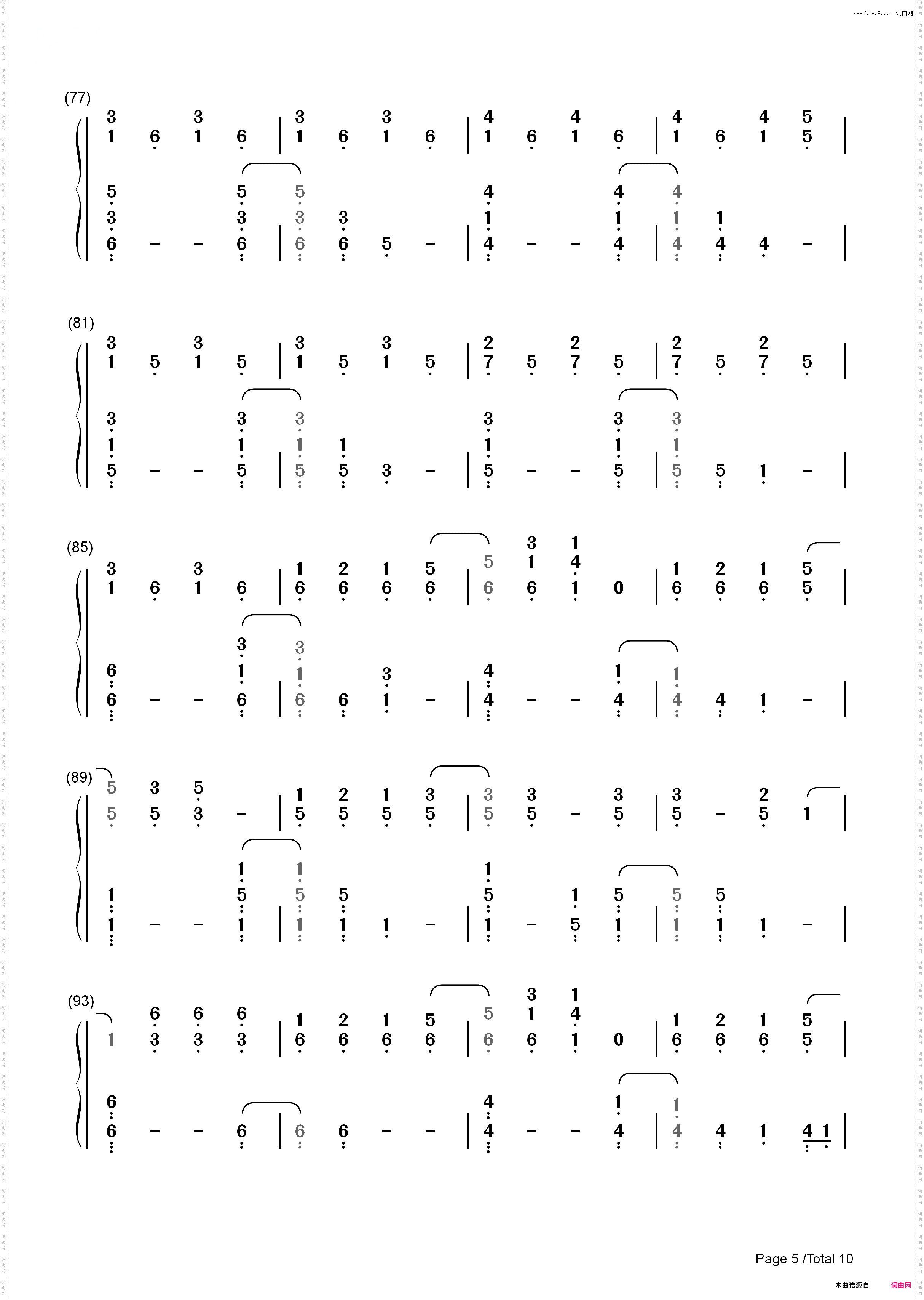 The Scientist-Coldplay_简谱版