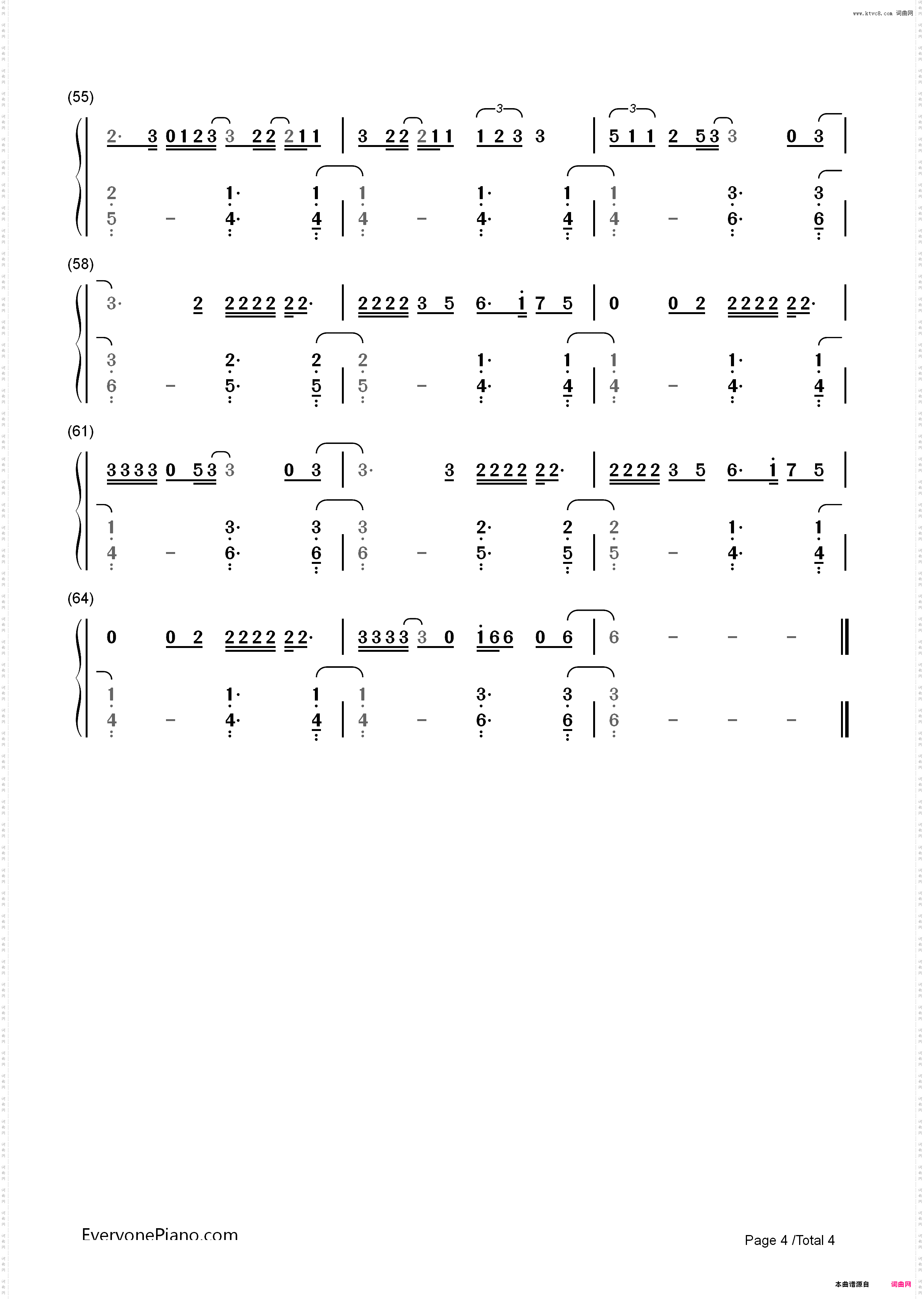 Never Ever-GOT7_简谱版