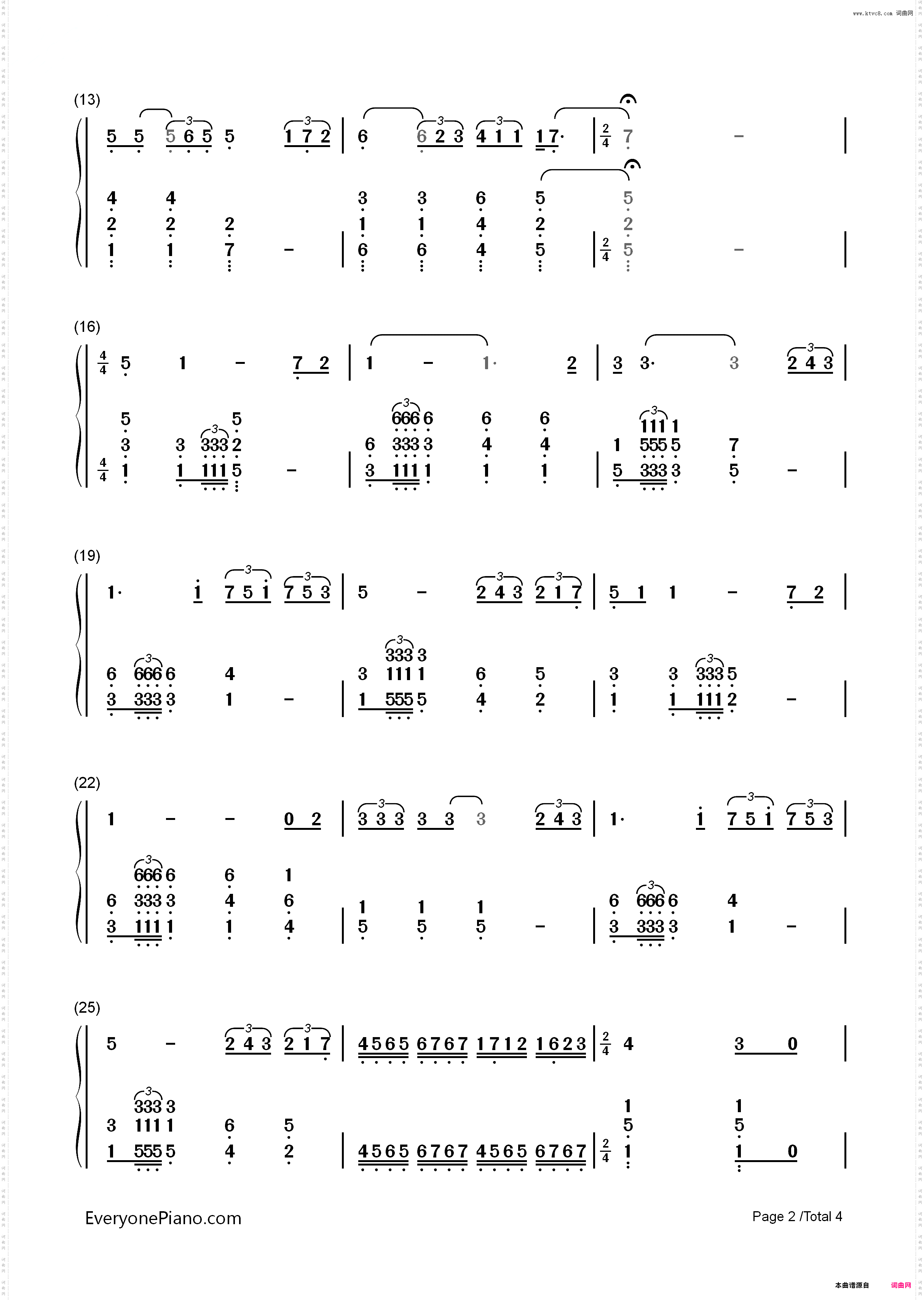 Time to Say Goodbye-告别的时刻_简谱版