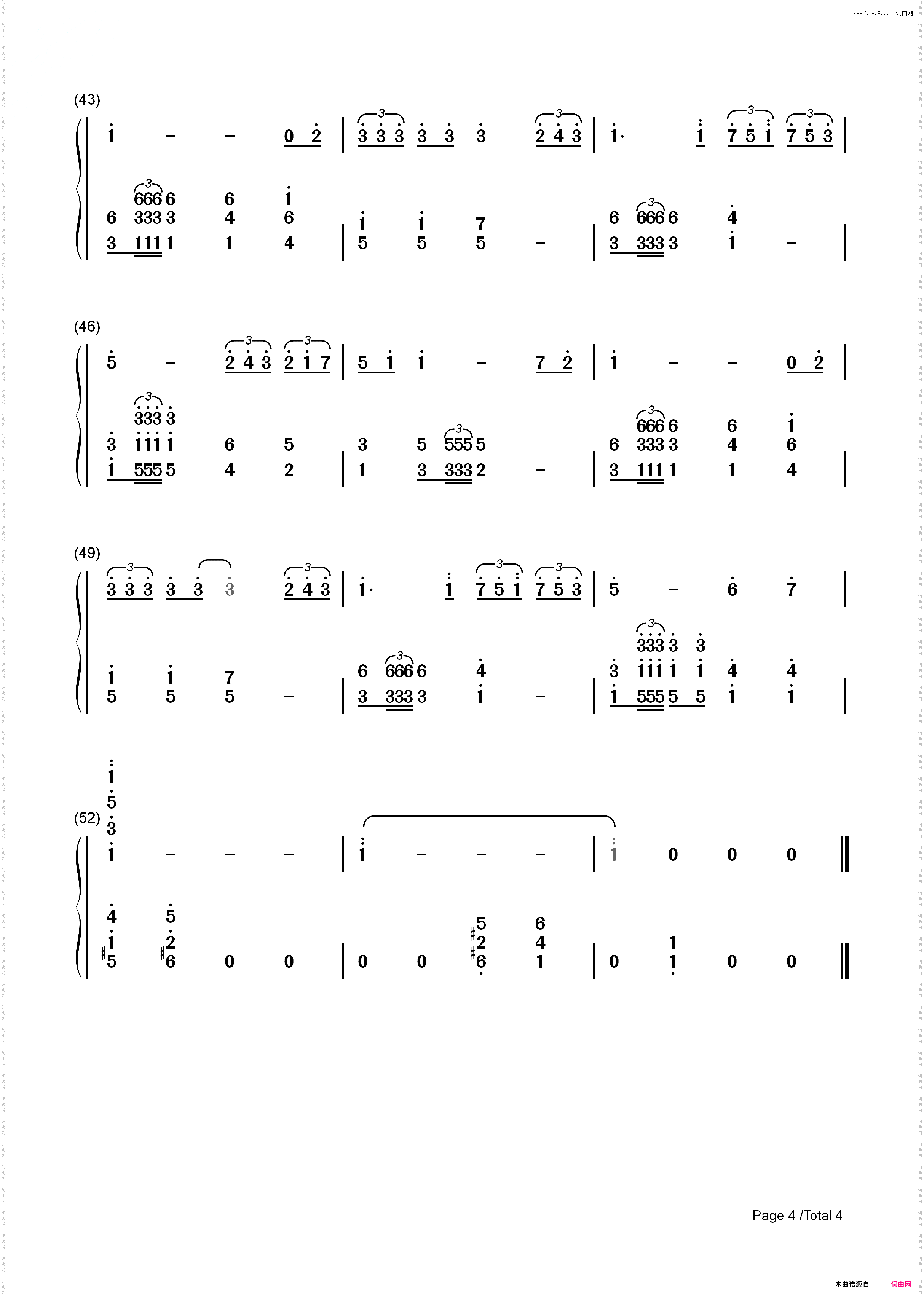 Time to Say Goodbye-告别的时刻_简谱版