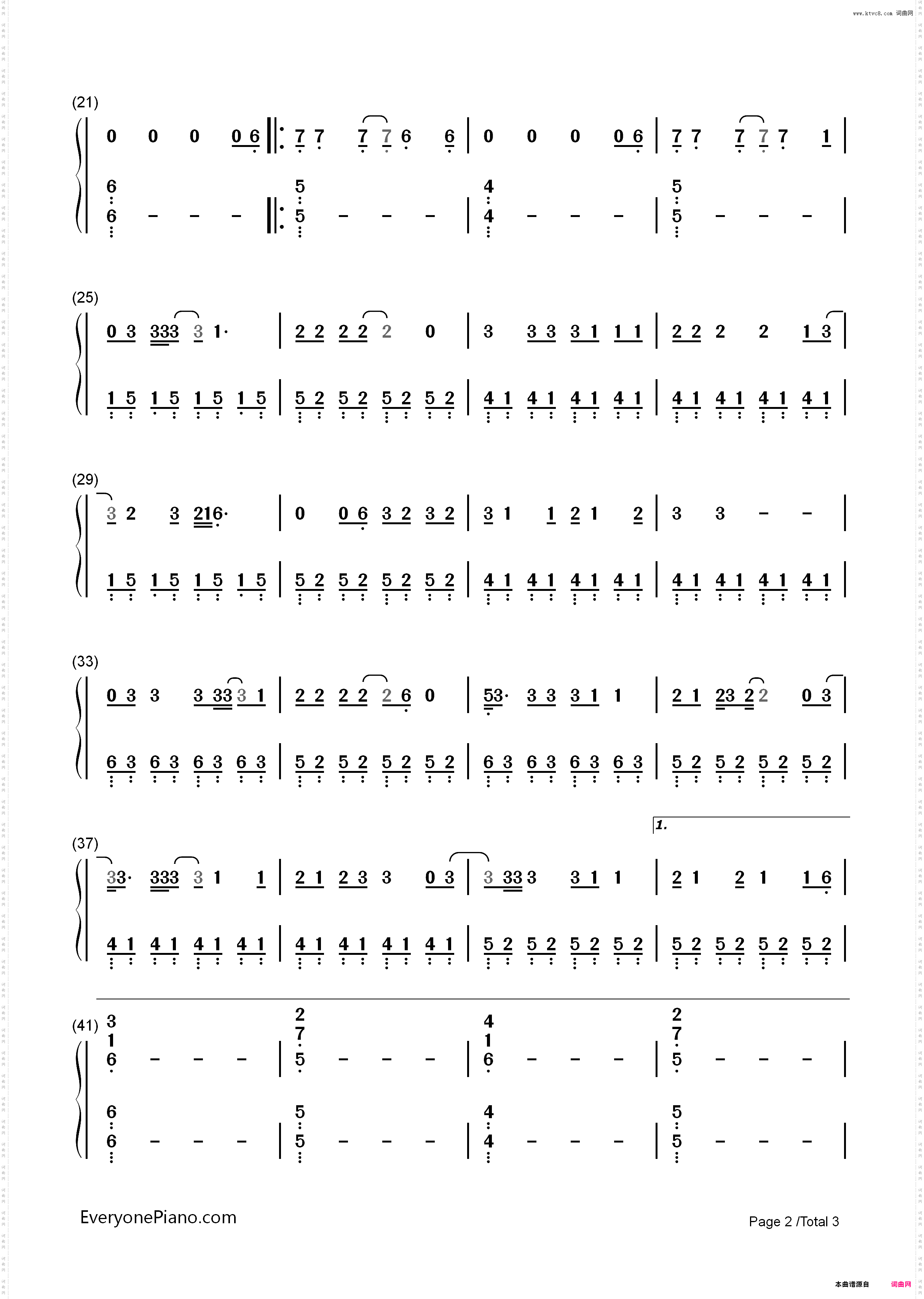 Wish That You Were Here-电影《佩小姐的奇幻城堡》主题曲_简谱版