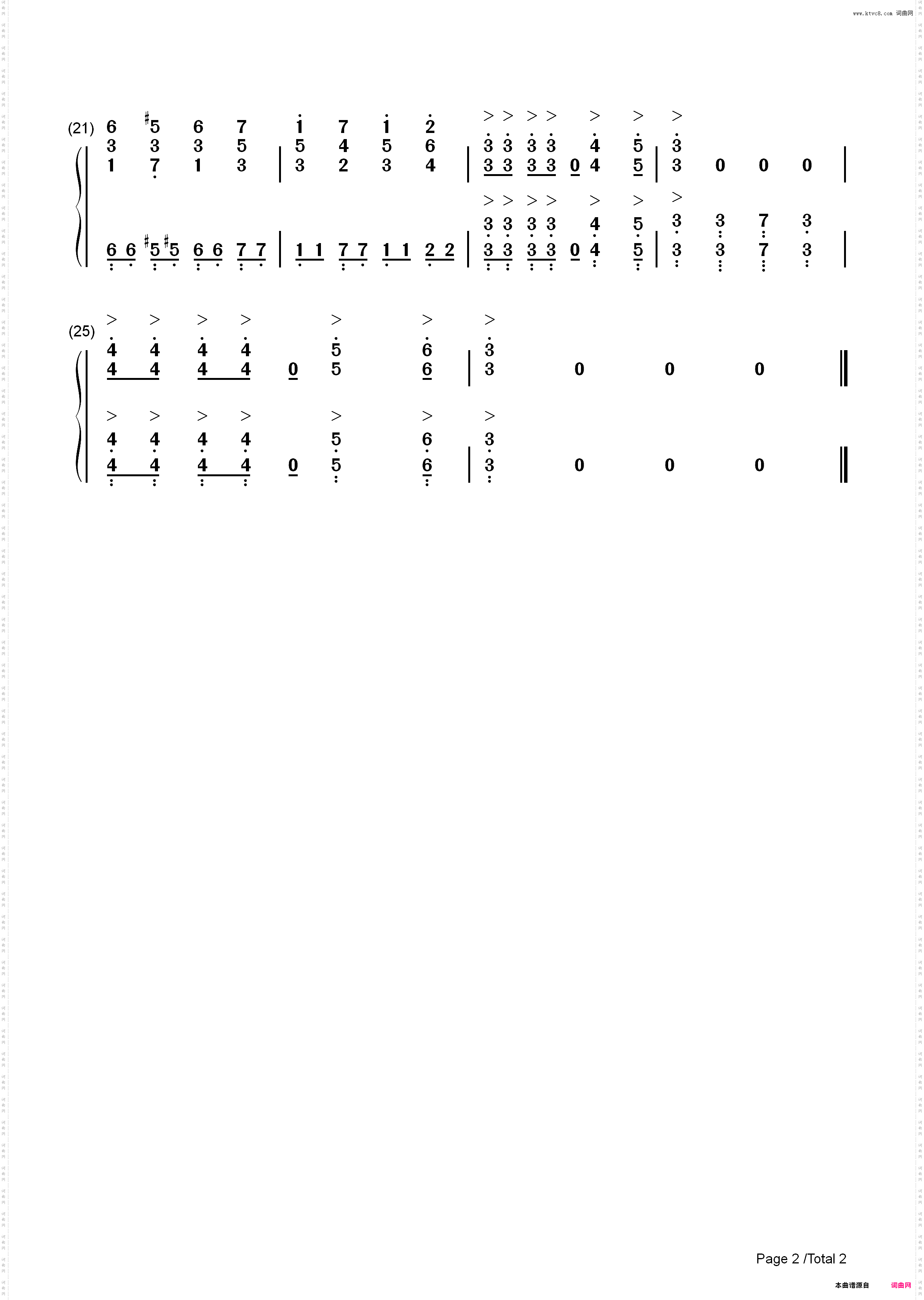 戦闘シーン- 最终幻想FF1BGM_简谱版